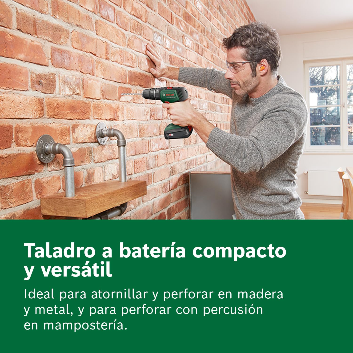 Bosch Martillo taladrador a batería UniversalImpact 18 (2 baterías, sistema de 18 V, en Maletín)