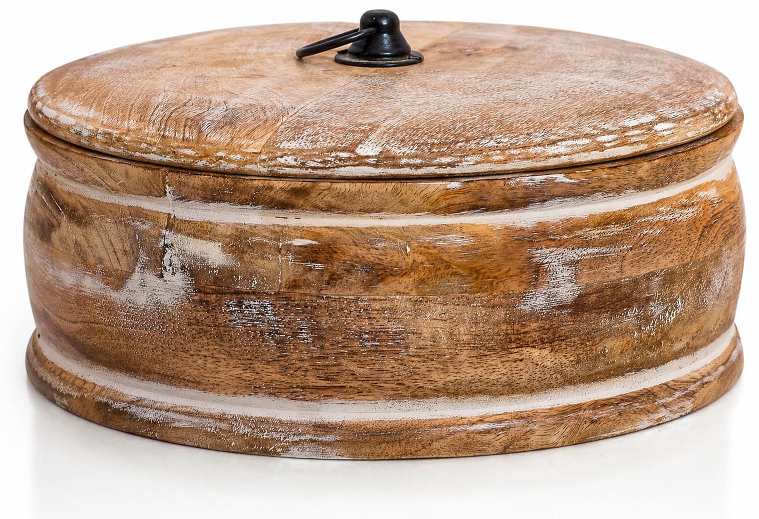 Handmade Wooden Tortilla & Roti Warmer with Lid, Food Safe, 9 Inch, Brown