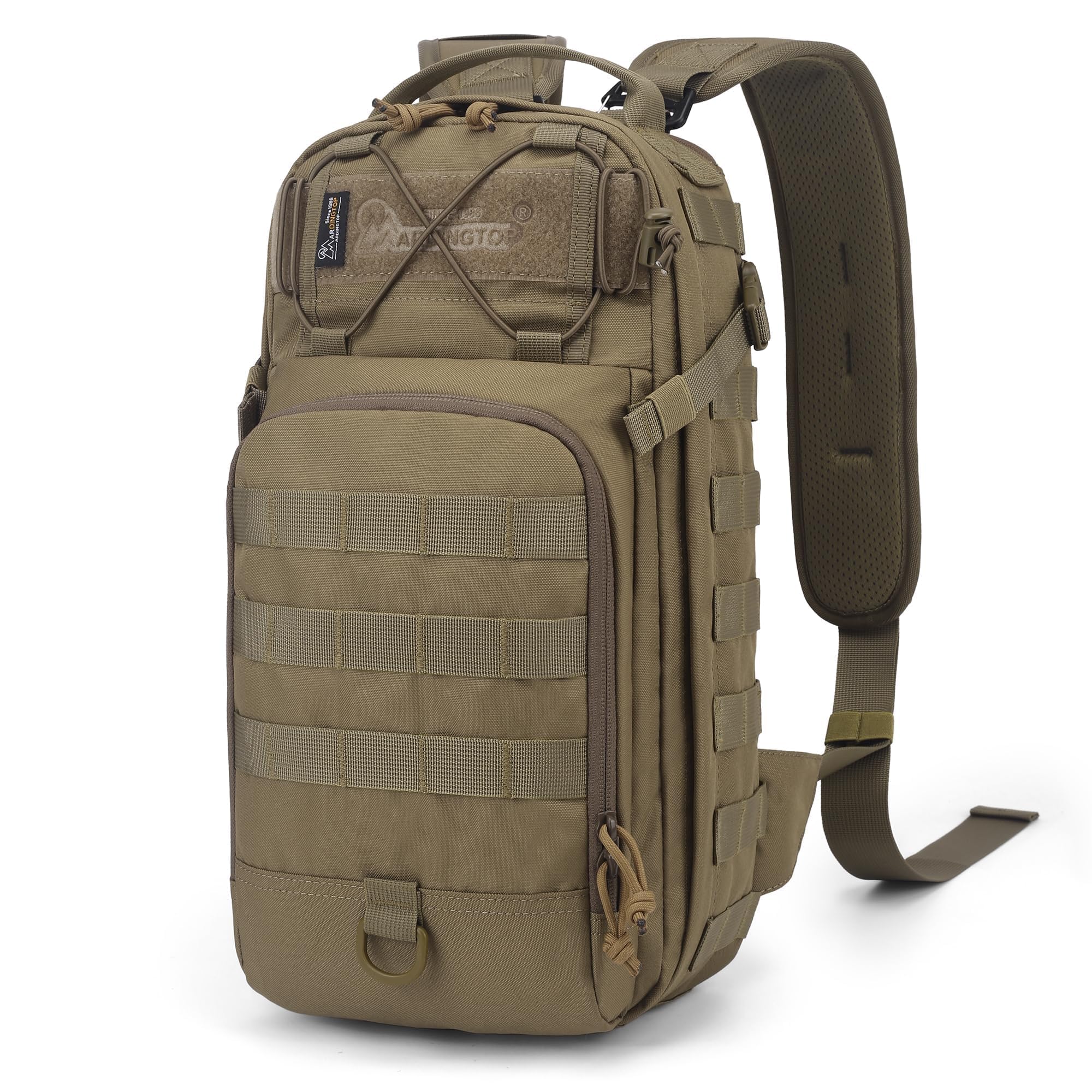 Mardingtop 15L Tactical Backpack, Small Molle Sling Bag for Men, Military Rucksack Crossbody Bag for Hiking Travel