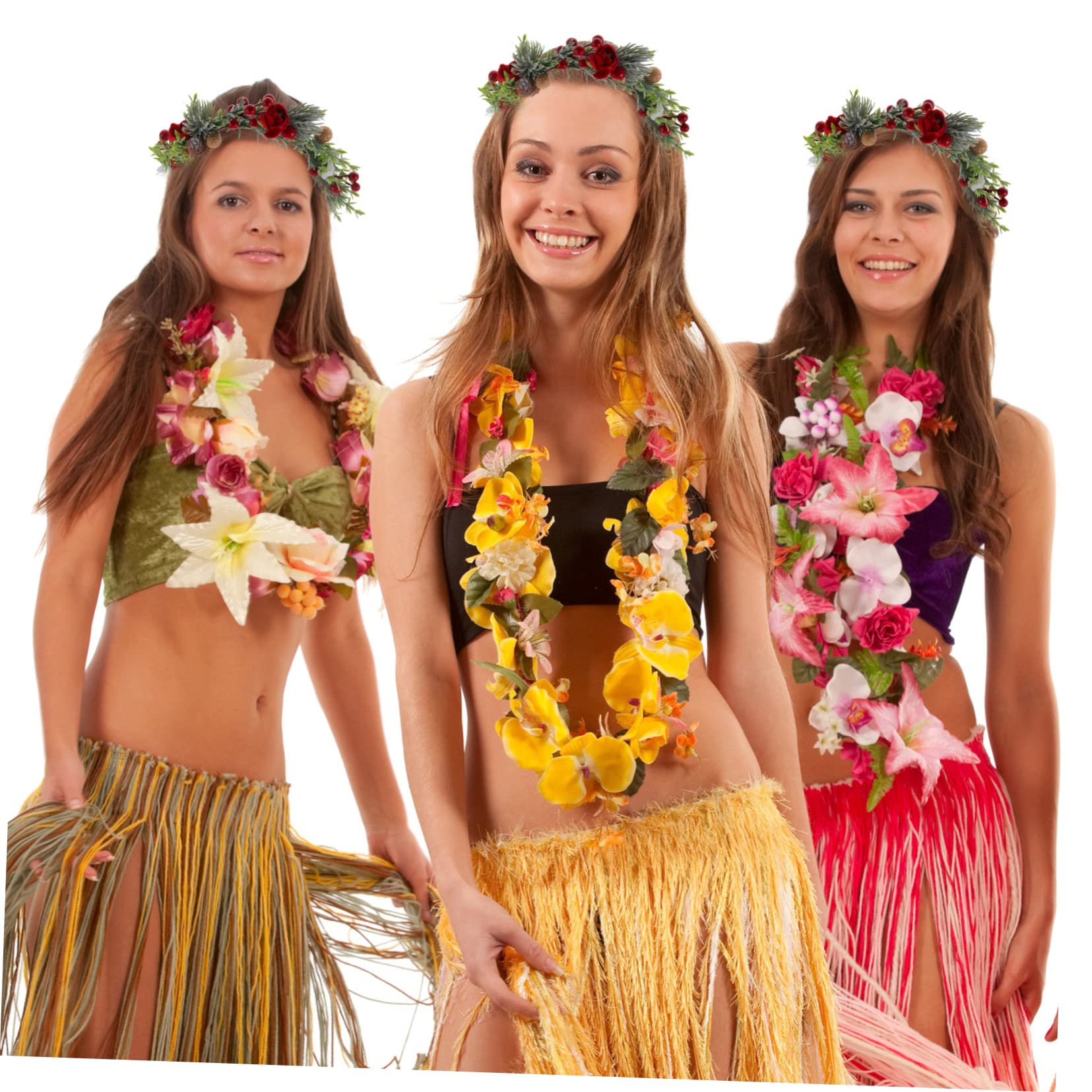 GALPADA 4stücke Künstlicher Blumenkranz Haarschmuck Mit Blättern Stilvolles Haarband Für Festivals Hochzeiten Und Kostüme Dekorative Krone Für Frauen Und Mädchen