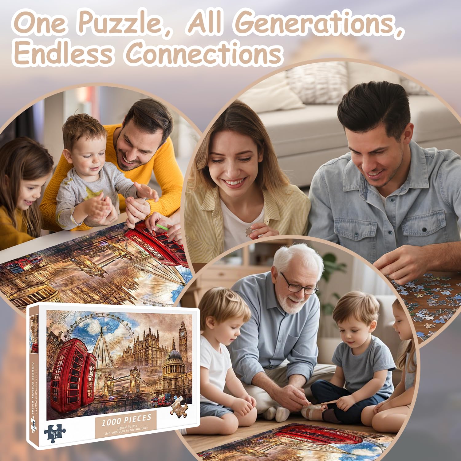 Adult Jigsaw Puzzles 1000 Pieces, London-Themed Puzzle for Adults Puzzle 1000 Pieces - Image 4