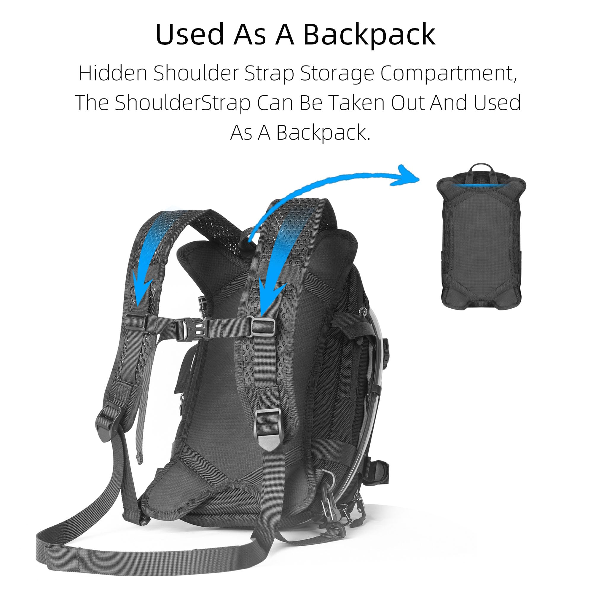 Rhinowalk Multifunktional Tanktasche Tankrucksack mit Molle System Wasserblase Schultergurt Motorradtasche Motorrad Rucksack