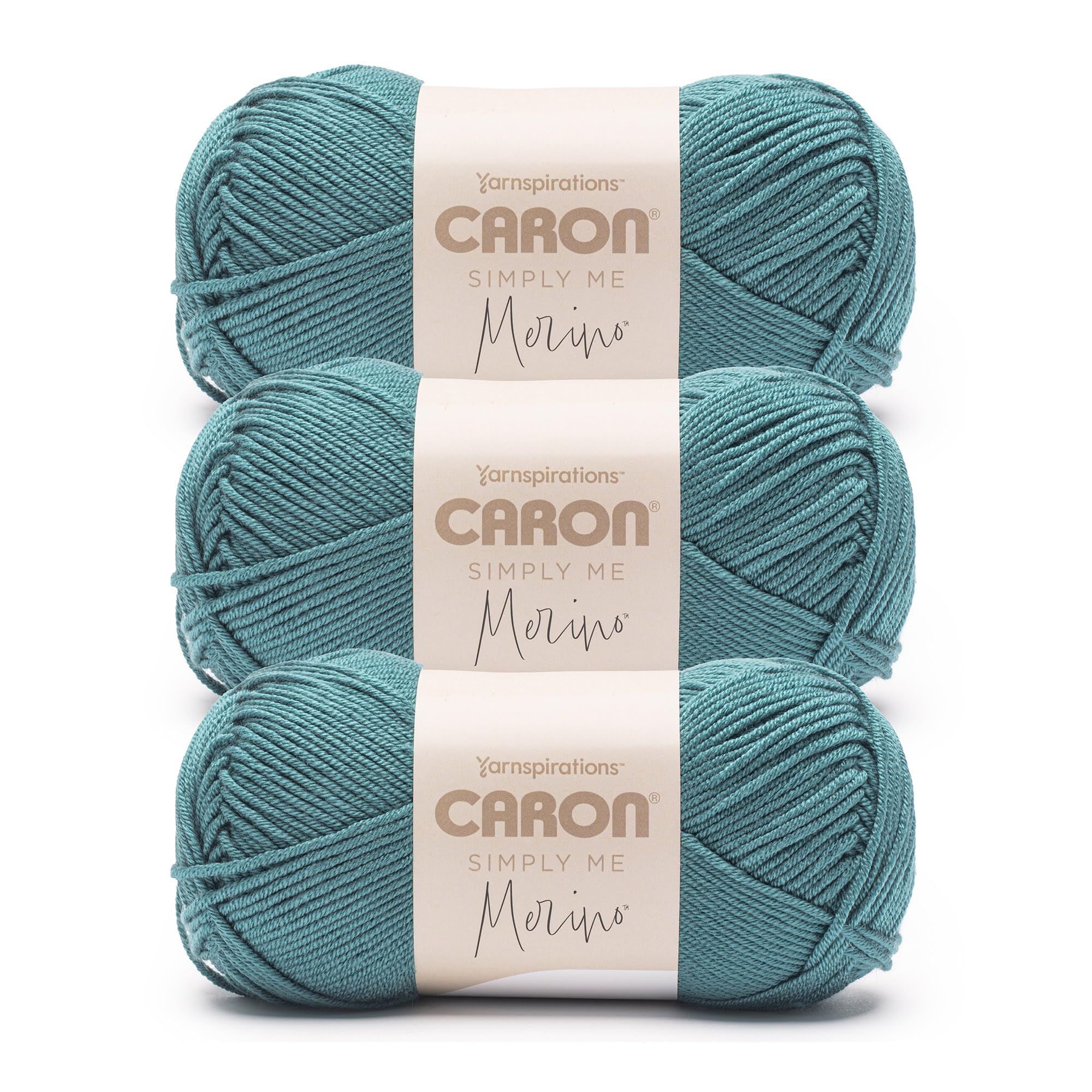 Laine mérinos Caron Simply Me Turquoise Sea lot de 3 pelotes 100g pour tricot et crochet