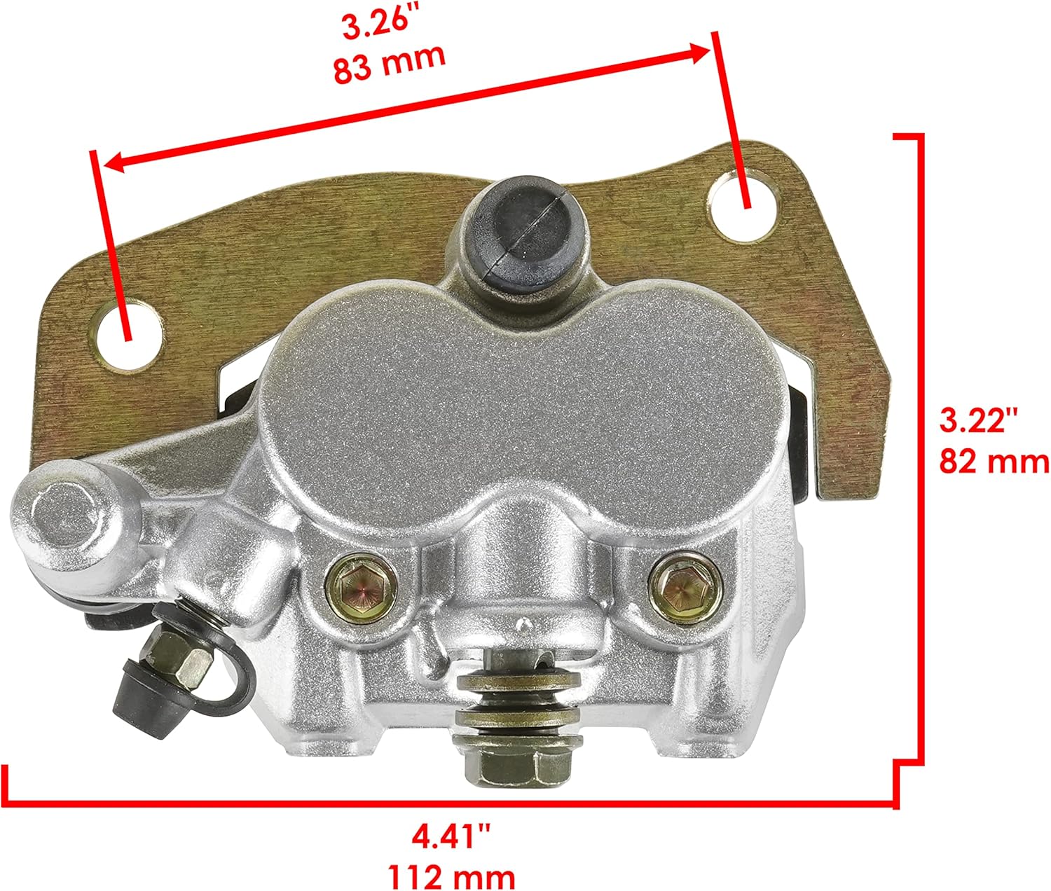 Caltric Front Rear Left Right Brake Caliper with Pad Compatible with Yamaha Rhino 700 YXR700 4X4 2008 2009 2010-2013