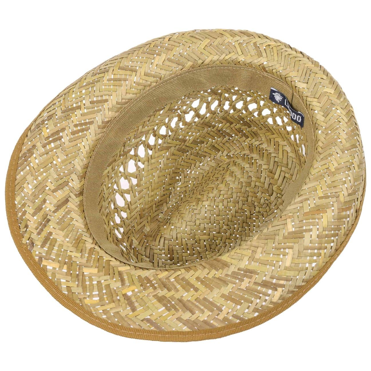 Lipodo Carovigno Chapeau Fedora en Paille avec Couronne aeree Fabrique en Italie Unisexe Printemps Ete
