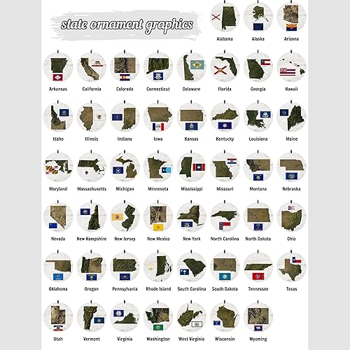 Miniatura 5 de Kentucky Christmas Ornament - Rustic Style Featuring State Flag and Terrain Map - 2024 Acrylic Tree Decoration - Holiday Gift and Home Decor