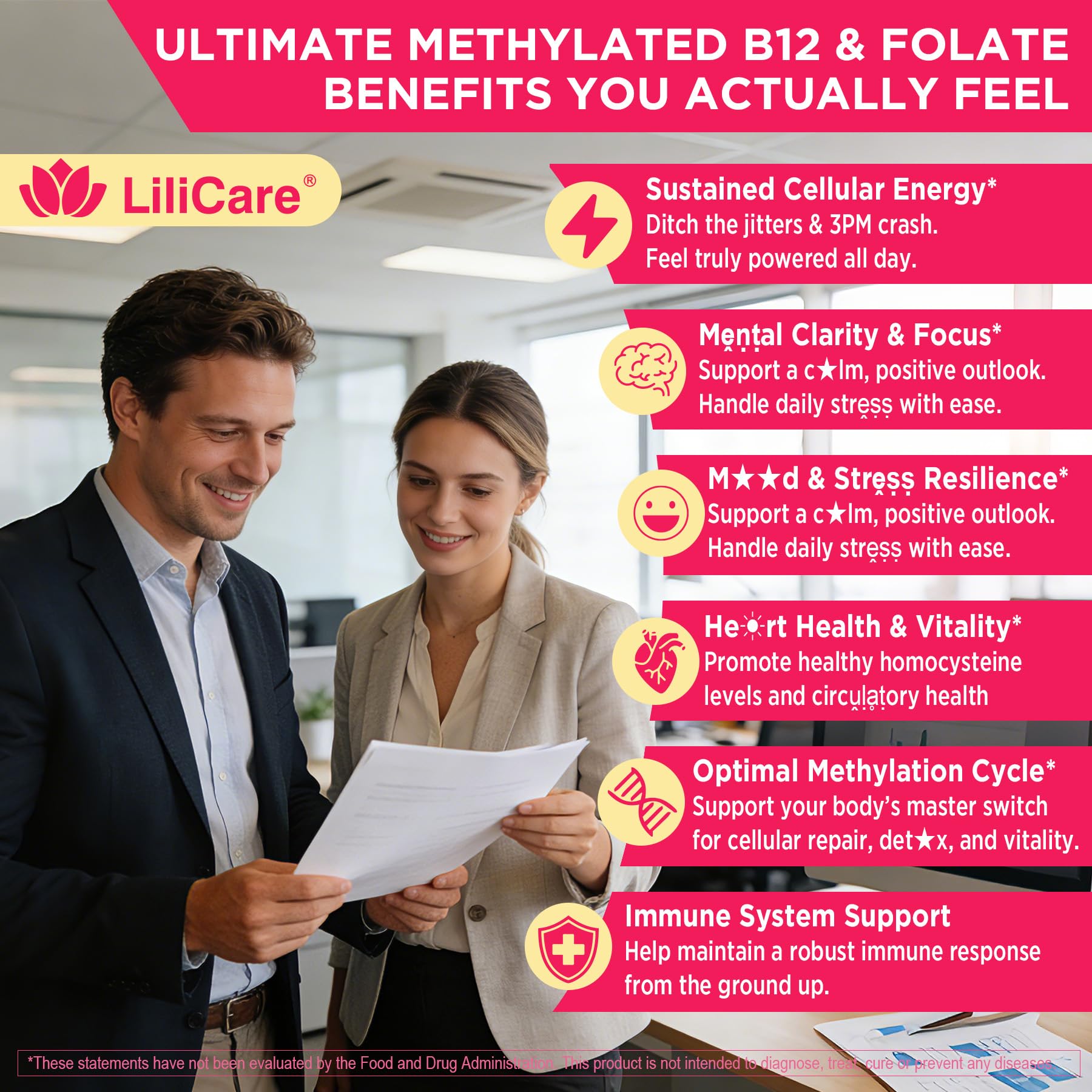 Methyl B12 5000mcg & L-Methylfolate Gummies for Women Men, B12 Gummy, 60Cts — Amazon image 4