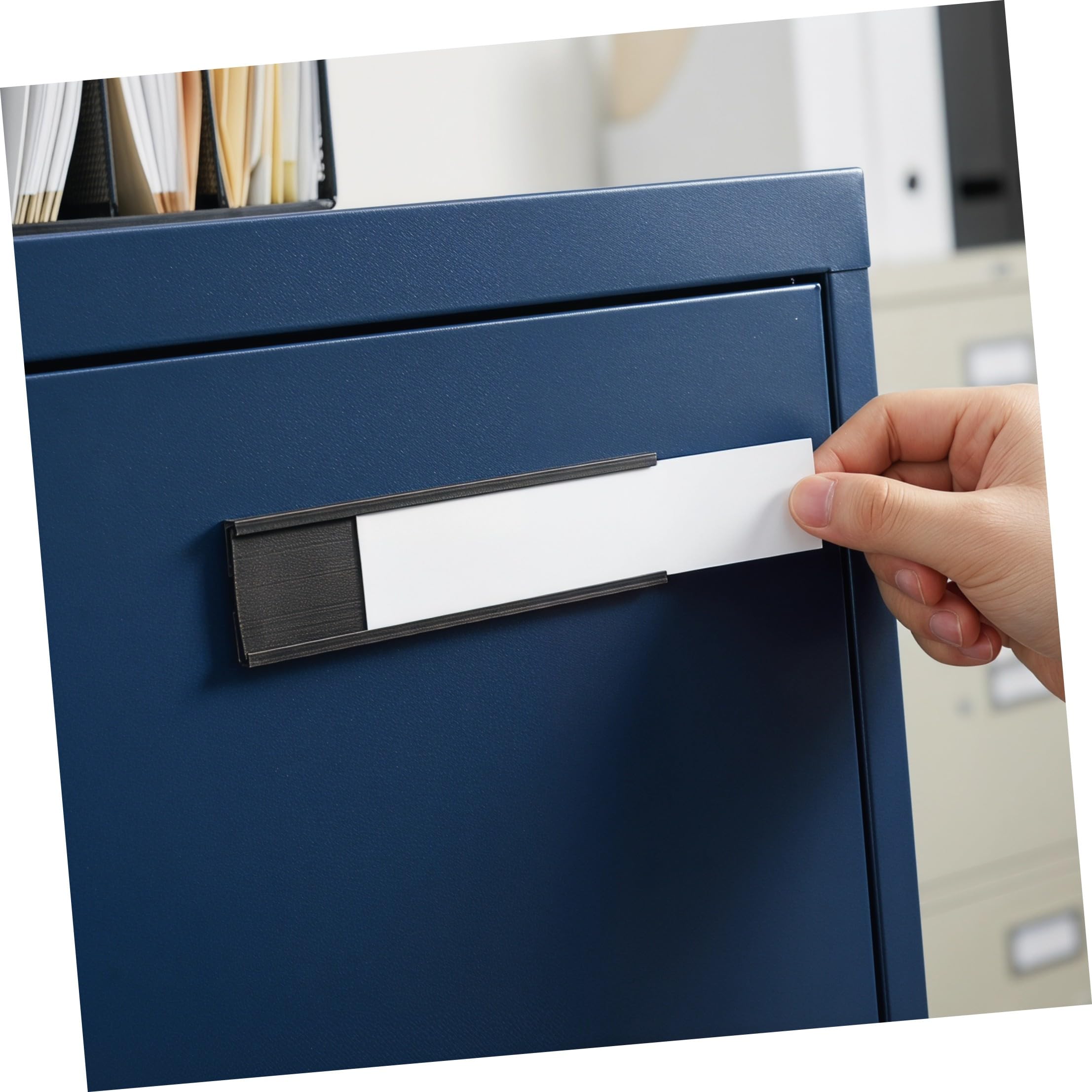 FRCOLOR 50 Pezzi Porta Etichette Magnetico Inserto Card per Scaffali e