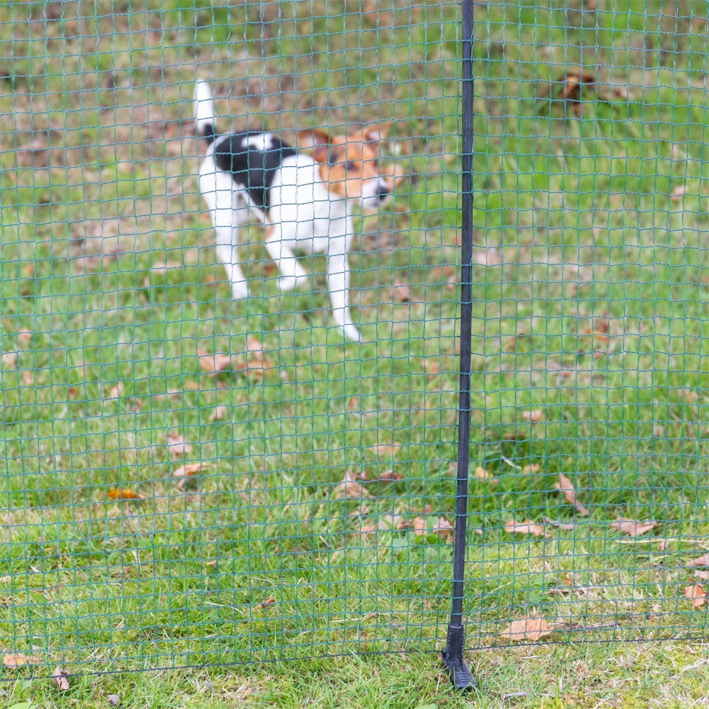 VOSS.farming clôture Classic Non électrifiable, 25 m x 90 cm, 15 piquets, 1 Pointe Filet pour Animaux, clôture Mobile de Jardin et Cour