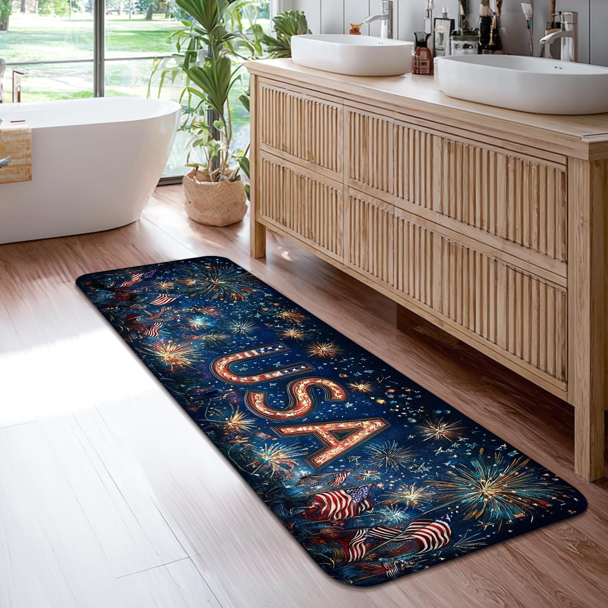 Tapis de couloir fête de l'indépendance pour illuminer votre cuisine et entrée