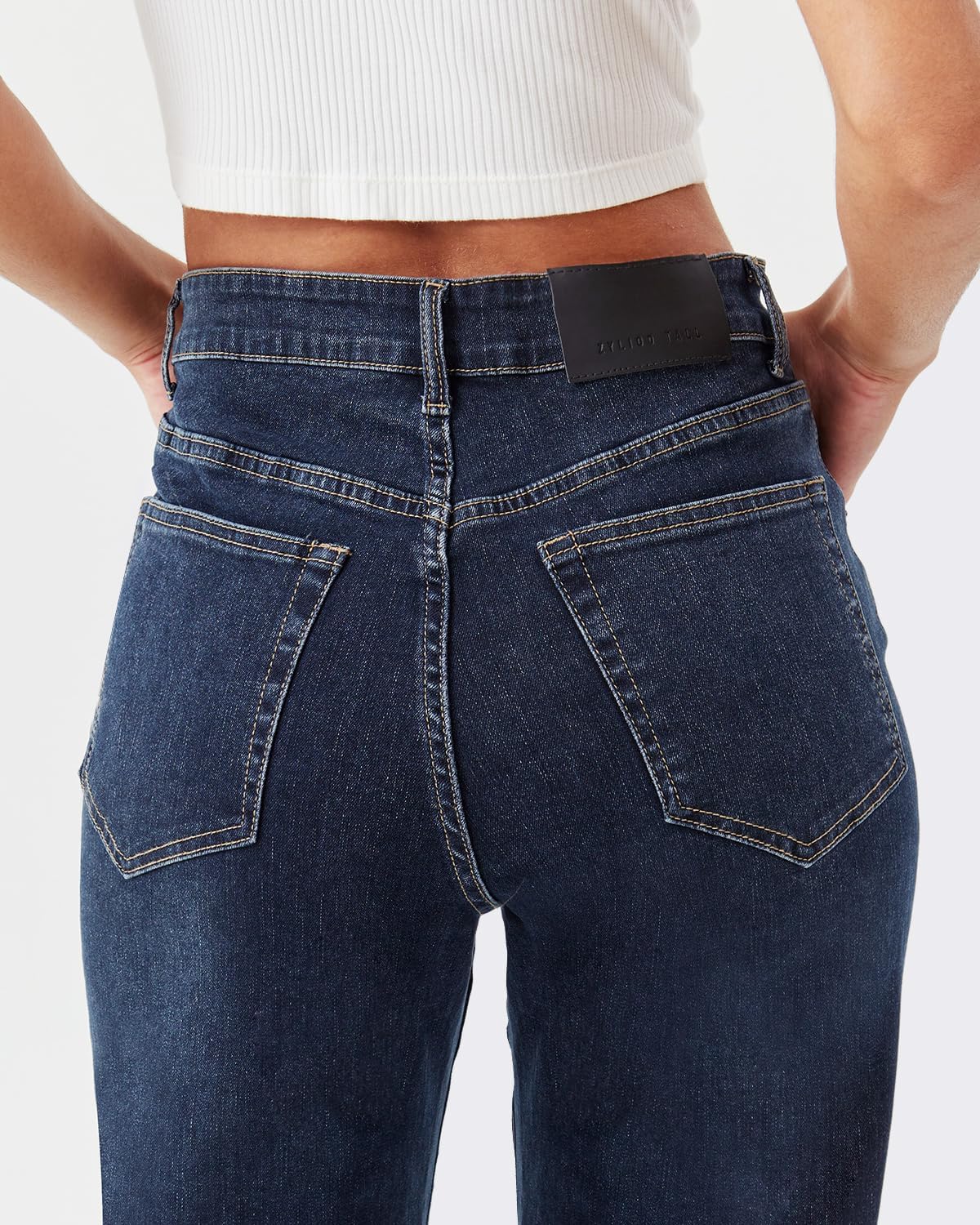 Zylioo Tall Jeans for Women 32"/34" Inseam Long Stretch Denim Pants Straight Leg Mid Rise Classic Fit for Tall Ladies - Image 5