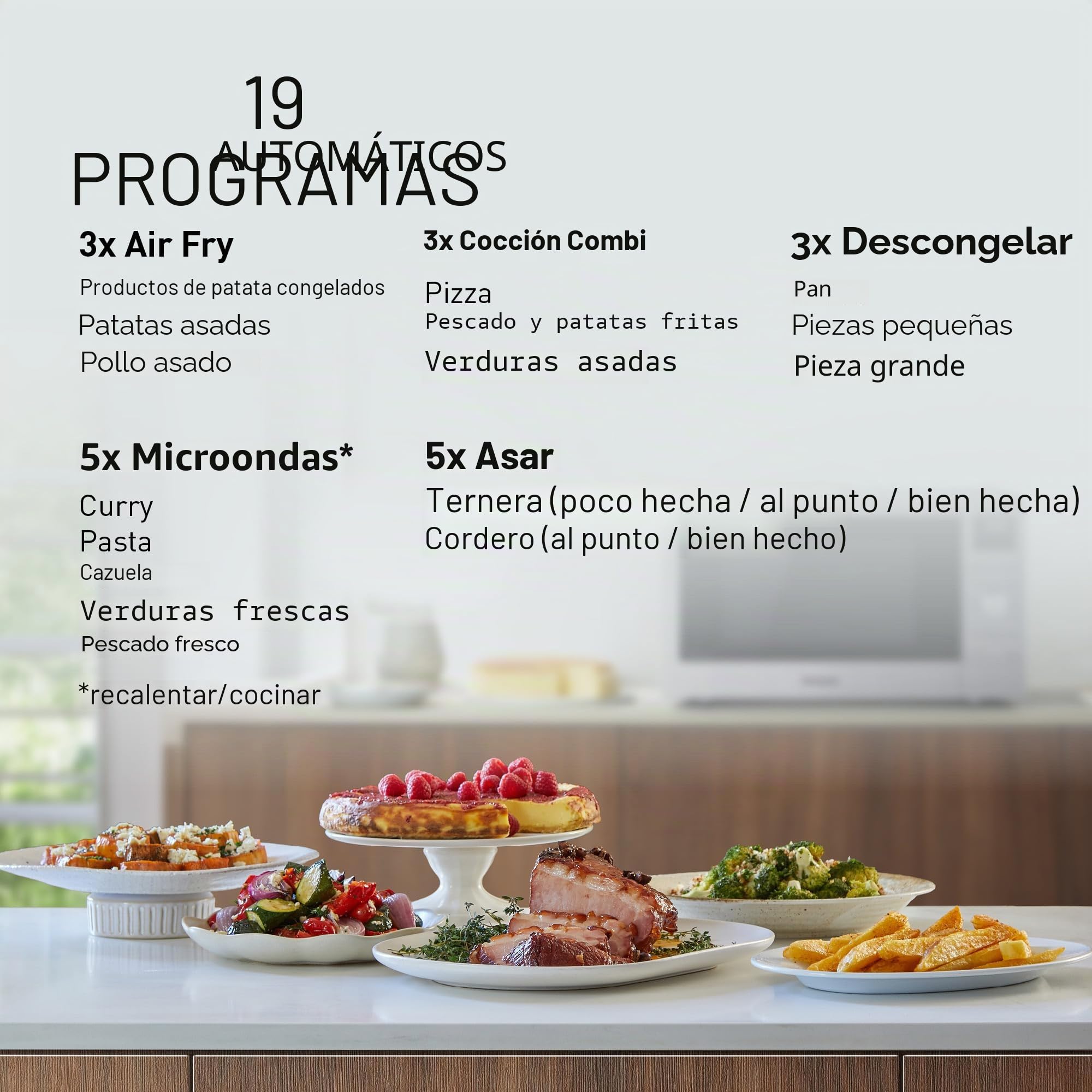 Panasonic NN-CD58RSEPG Horno Microondas Combinado 4 en 1 de 27 L con Freidora De Aire, Inverter de 1000 W, Grill de 1300 W, Convección, 19 Programas Automáticos, Acero iInoxidable