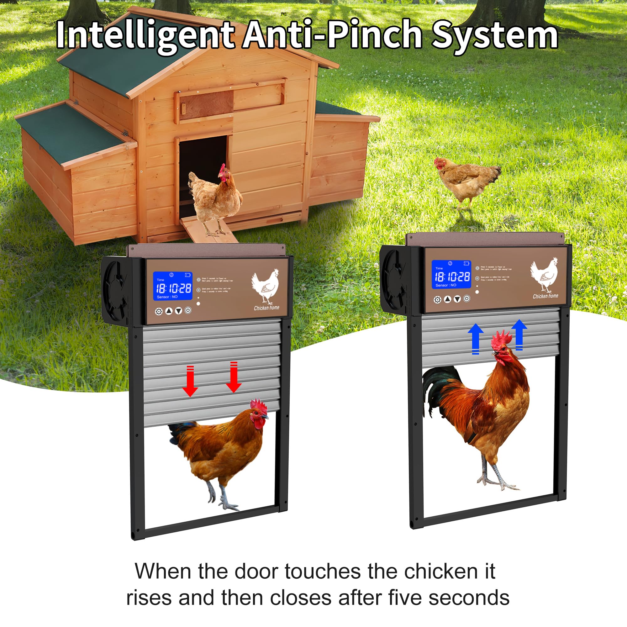 MASTERFUN Große Größe Automatische Hühnerklappe Produktbild-Vorschau 6