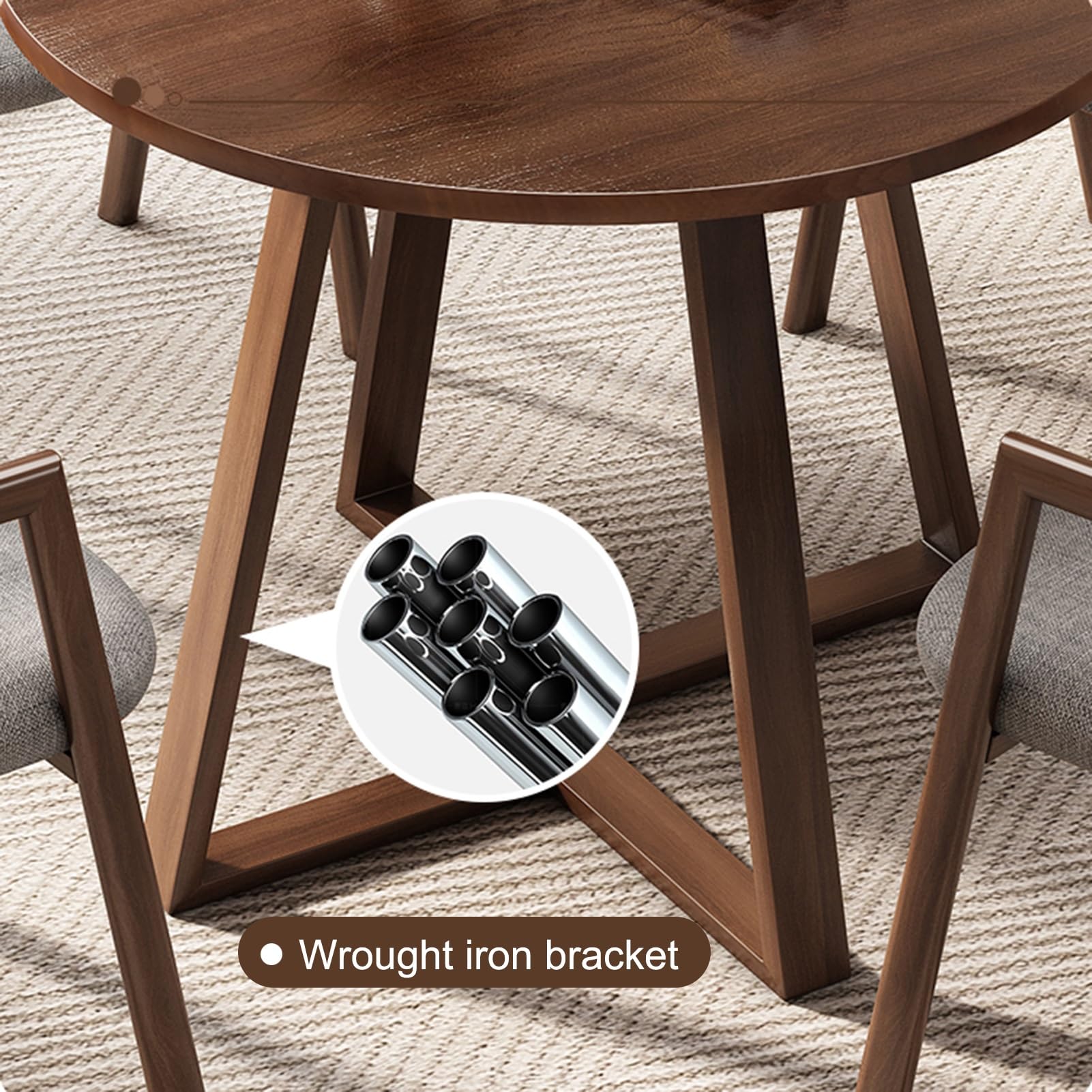 Amazon.co.jp: モダンオレンジ会議テーブルセット 椅子4脚付き