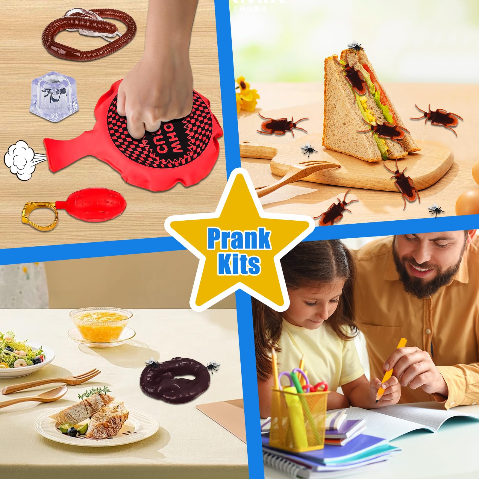Lutin Farceur Coffret Farces Et Attrapes - Kit De Blagues Réalistes - Pour Enfants Et Famille - Fausses Bestioles Et Gadgets Jeu De Farce Et Attrape