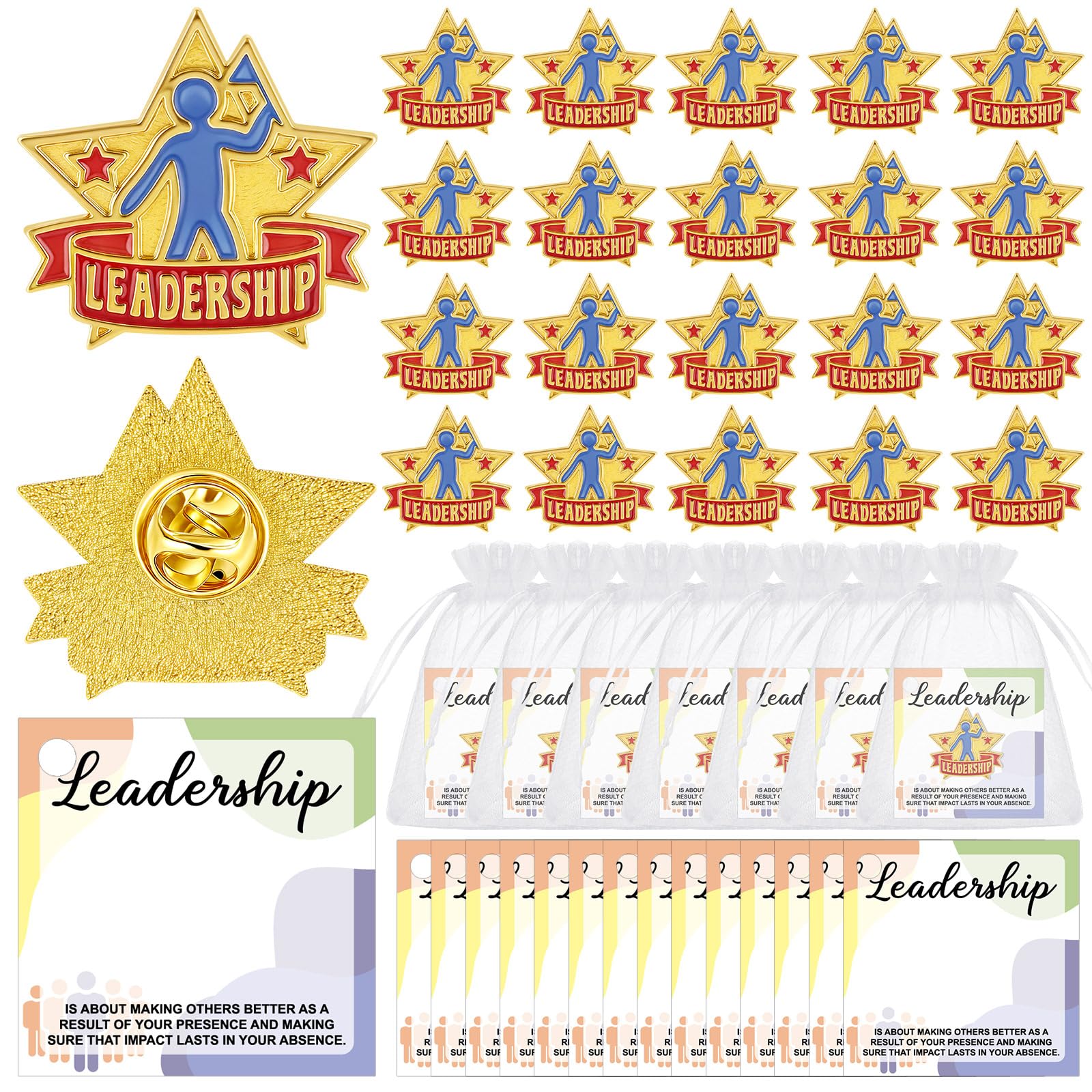 Liliaafar 30 Pcs Leadership Lapel Pins Leadership Award Recognition Gifts