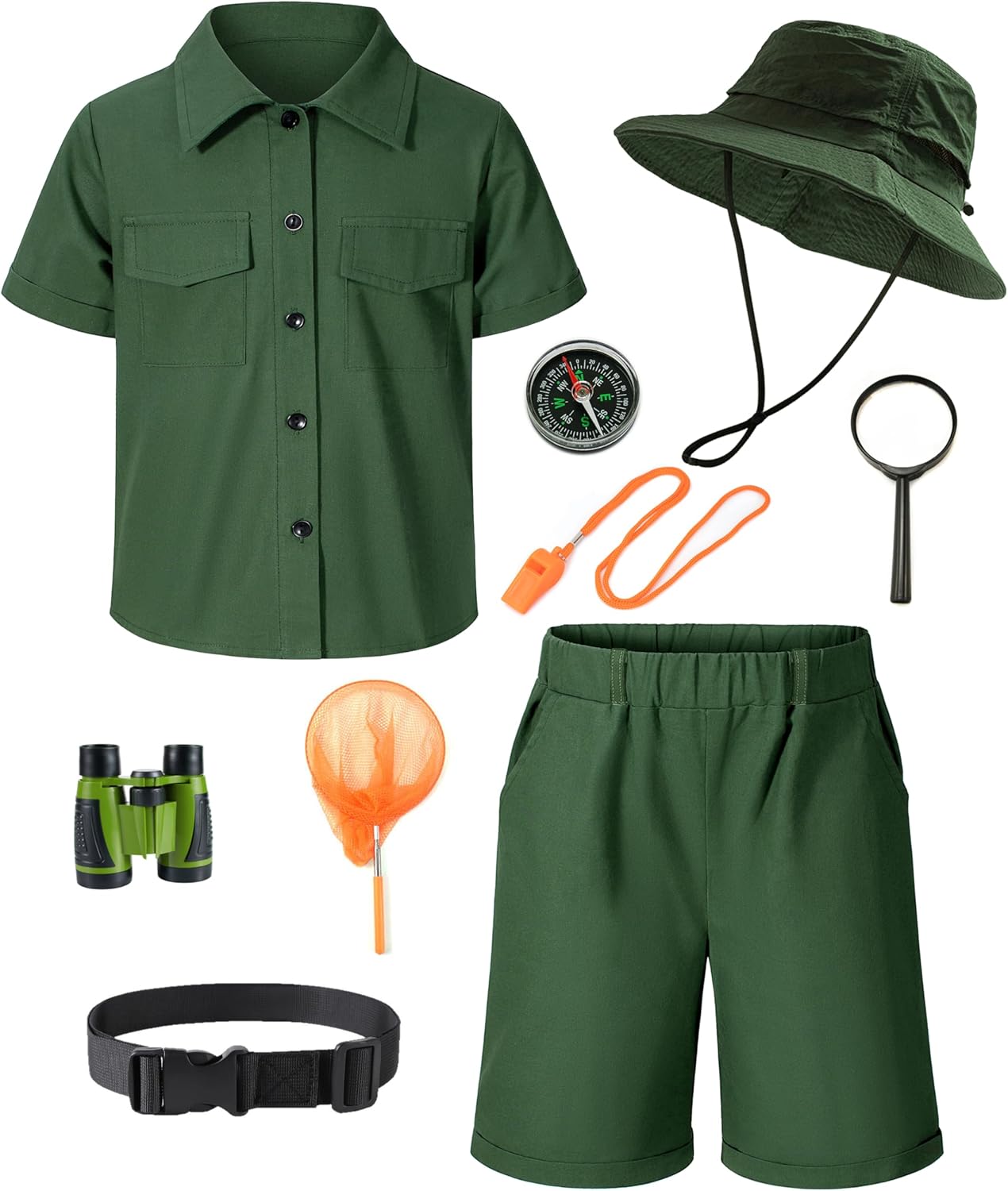 KAIPUTE Kids Explorer Adventurer Costume Boys Girls Safari Camping Trailblazer Jungle Seeker Outdoor Kit 3-13 Years - Image 3