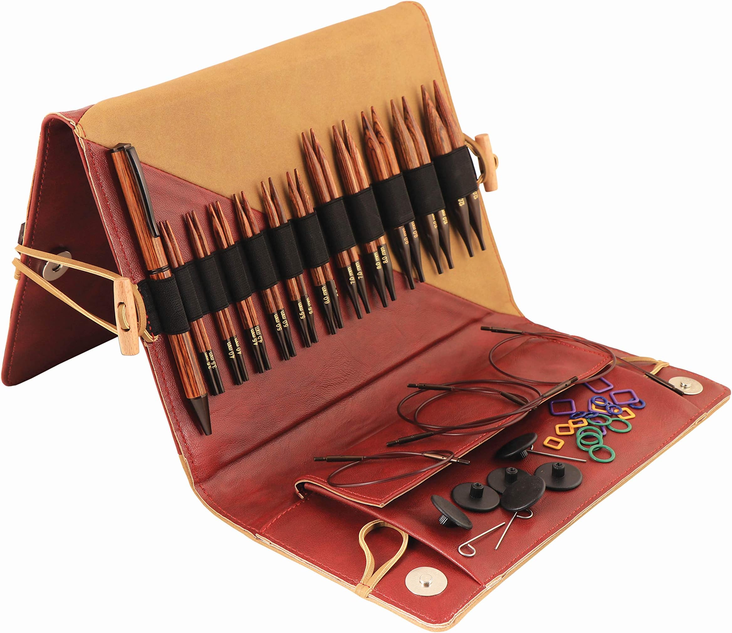 KnitPro Ginger Regal Interchangeable Needle Set 4" (10cm) | 11 Sizes (3.5mm to 12mm)