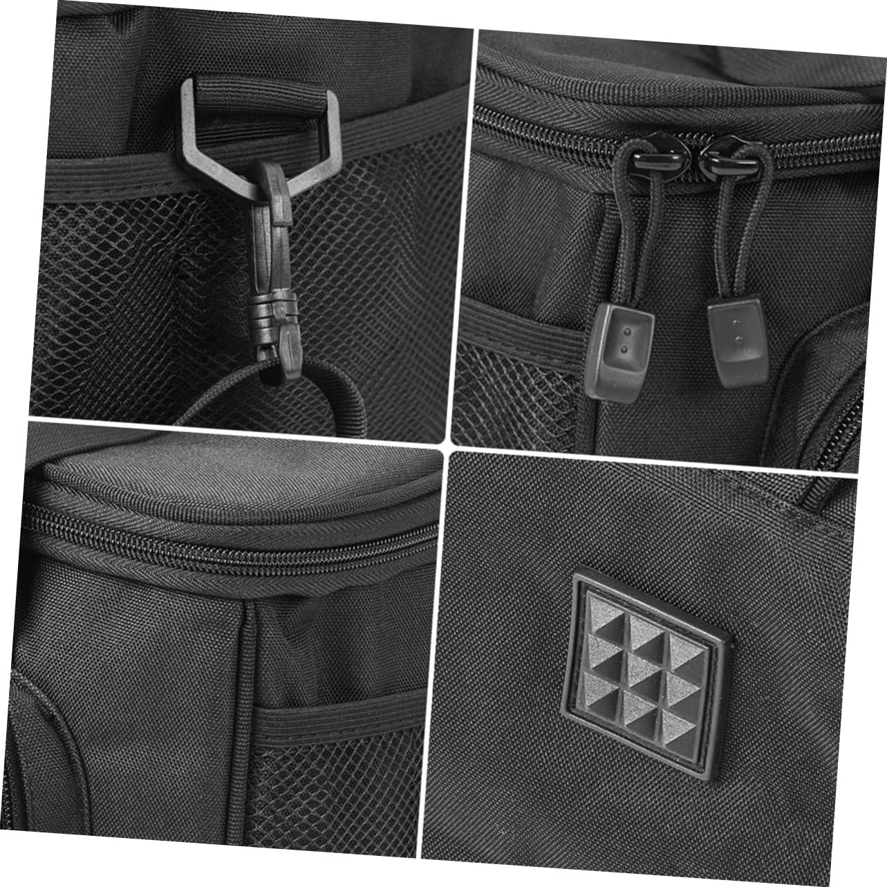 Mikinona Pêche en Tissu Oxford Noir, Bandoulière Amovible et Design Multi-Poches pour Rangement D'accessoires de Pêche