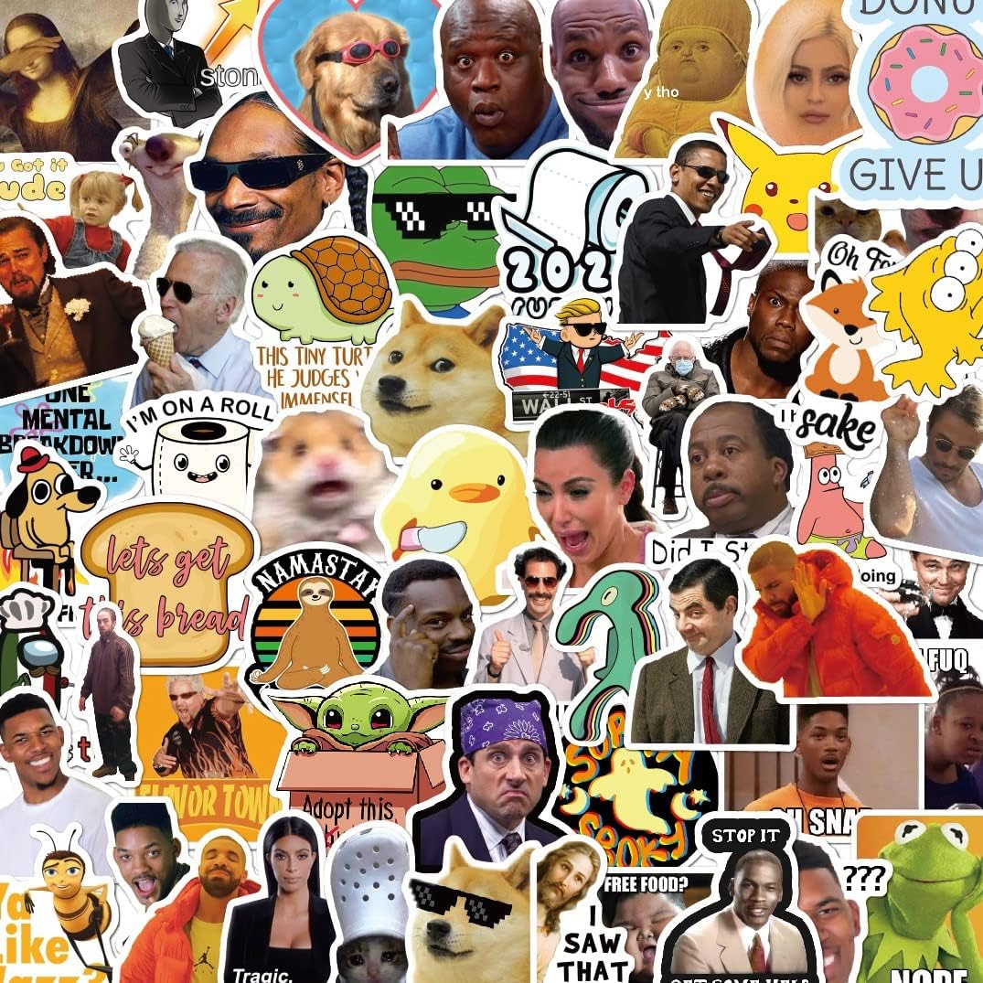 105pcs Funny Stickers ,Adult meme Stickers, barry wood prank Decals for hard hat, laptop, bumper,Unique Durable Perfect for Waterbottle ,Laptop,Computer