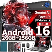 Android tablet, 2026 10 inch Android 16 tablet with keyboardGreen Case | 26GB+256GB+2TB Expand, AI Tablet with Gemini, 8-Core, 8000mAh, 5G WiFi, GPS, GMS, Electronics Tablets with Case/Mouse/Stylus