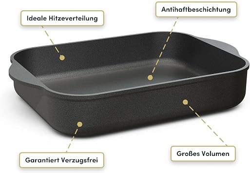 Casserole pan induction casserole pan square round cast aluminium lid glass lid roasting pan edge induction cooker suitable for ovens