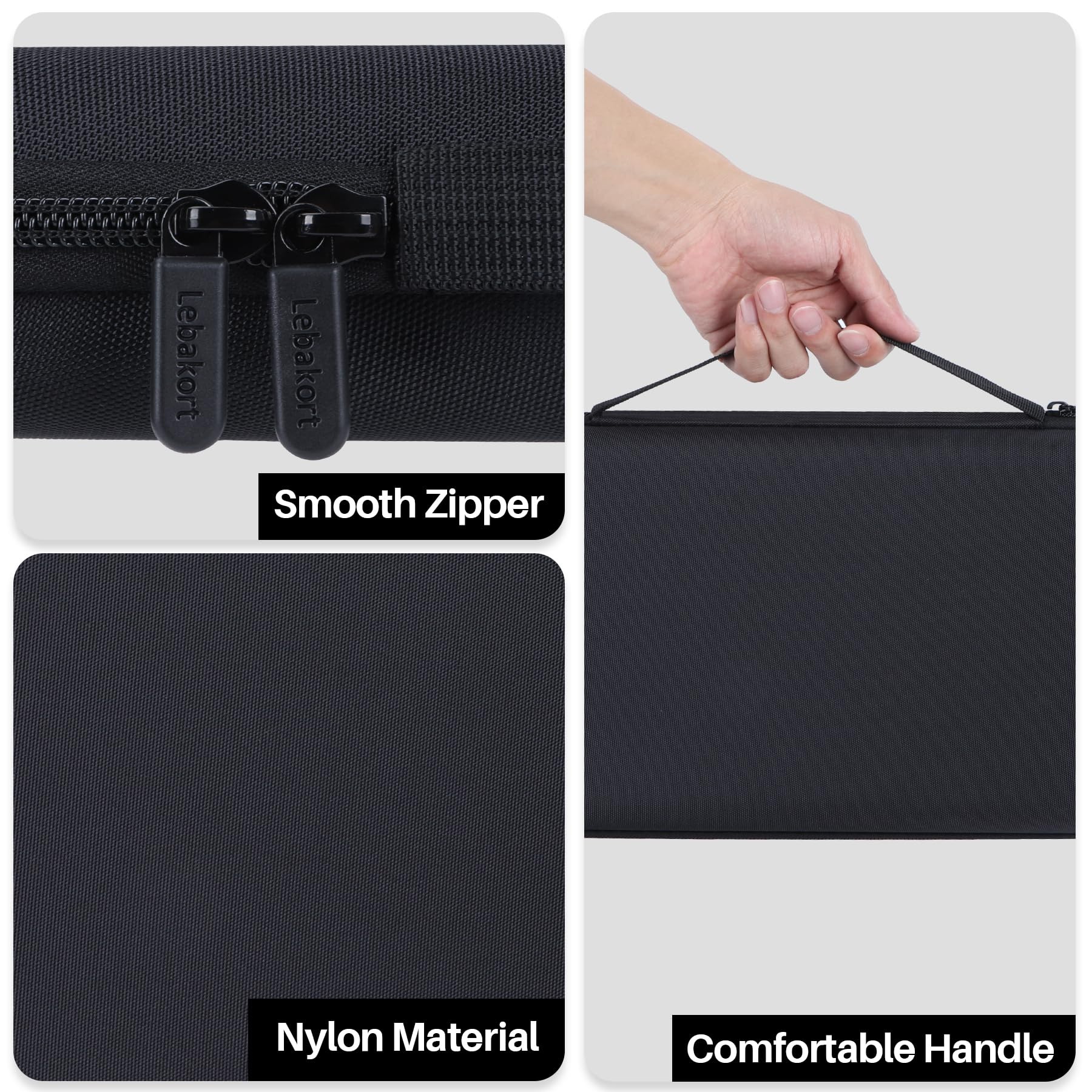 Lebakort Hart Schutz Hülle Etui Tasche für Akai Professional MPK Mini Plus - USB MIDI Keyboard Controller (Schwarz)