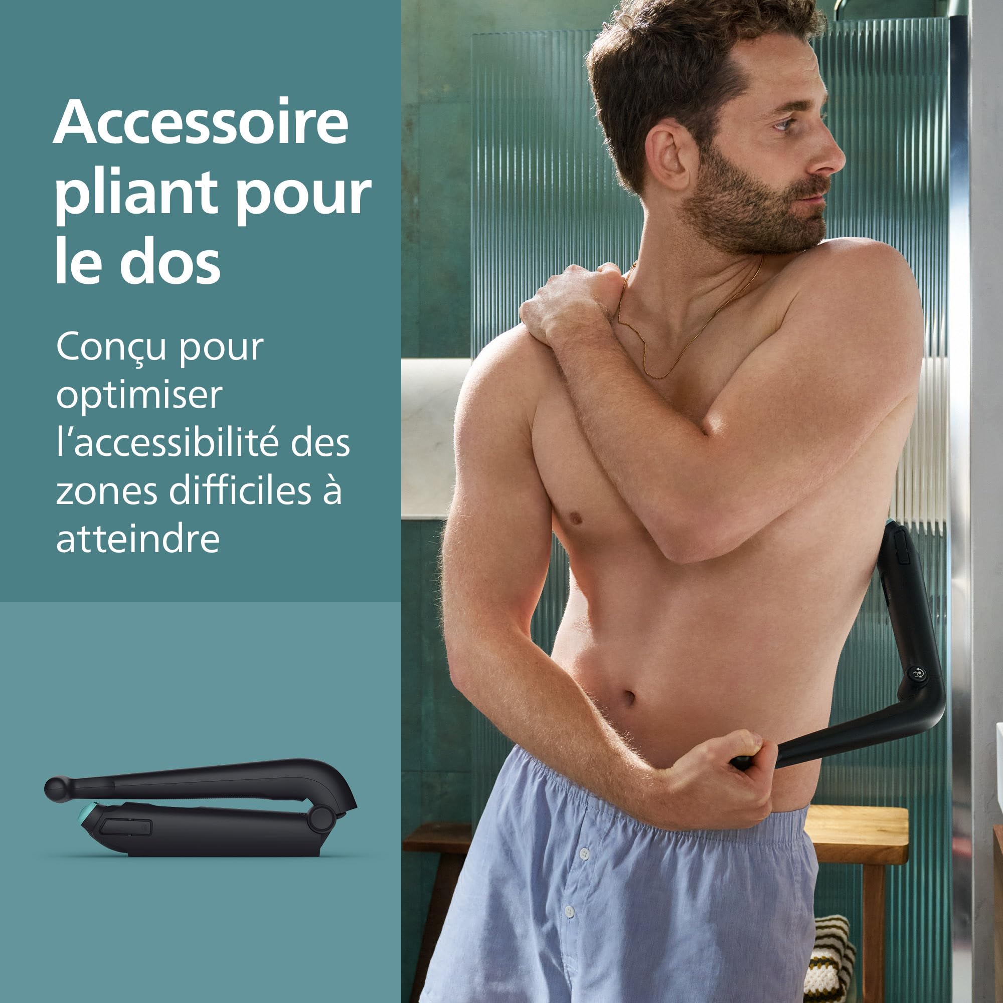 Philips Bodygroom série 7000 tondeuse hommes tête flexible 2D système rasage Triple protection étanche autonomie 120 min BG7480/15