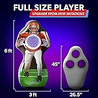 Vista 6 de GoSports Inflataman Football Challenge - Includes 4 Rubber Footballs, Ball Pump, and Scoreboard - Inflatable Receiver Touchdown Toss Game