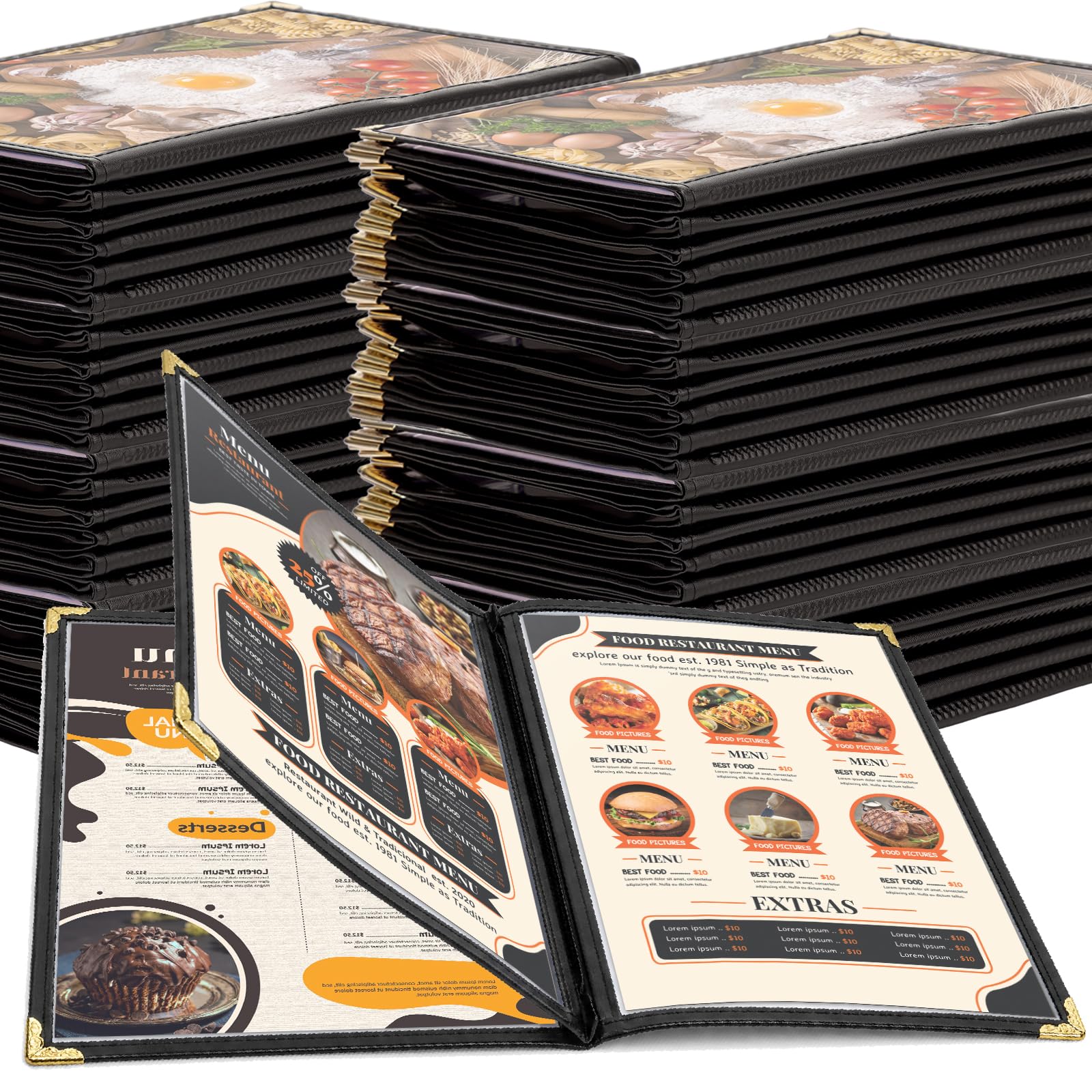 Photo 1 of Angela&Alex 24 Pack Menu Covers 8.5x11 Inch