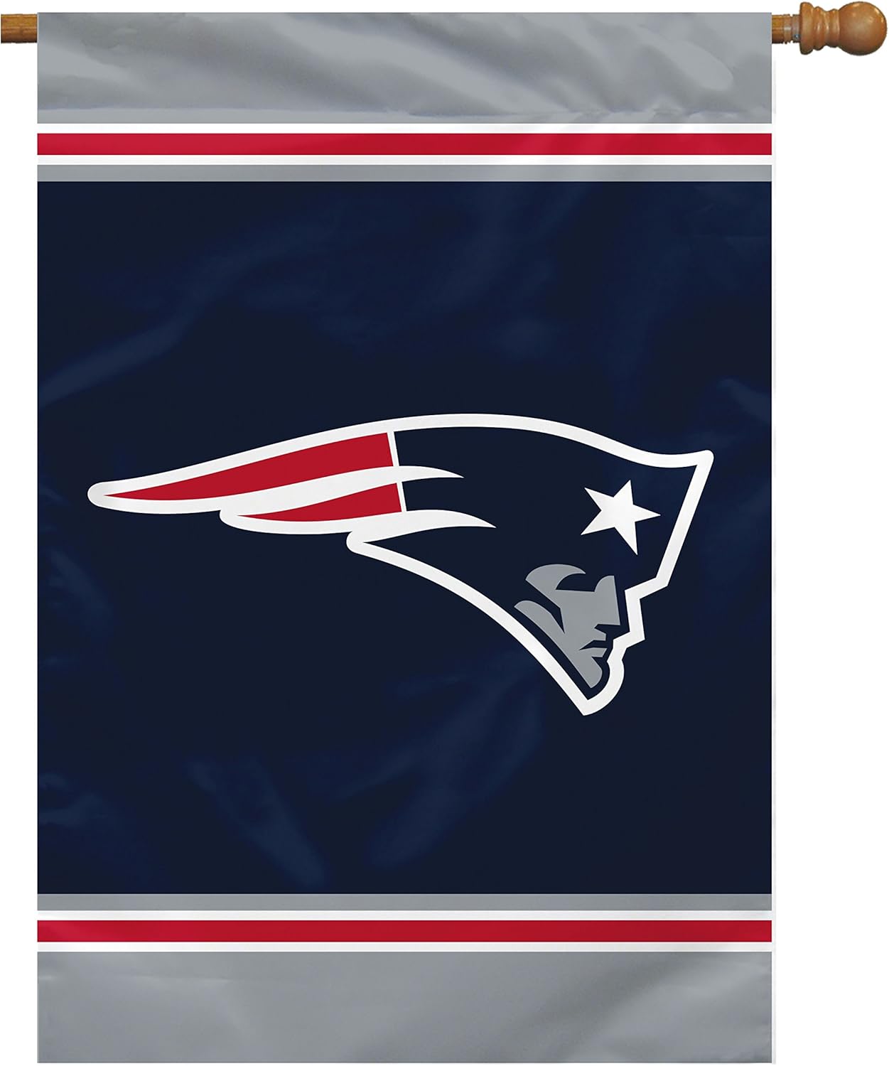Fremont Die NFL New England Patriots 1-Sided House Flag, 28" x 40", 28" x 40", Team Colors : Sports & Outdoors