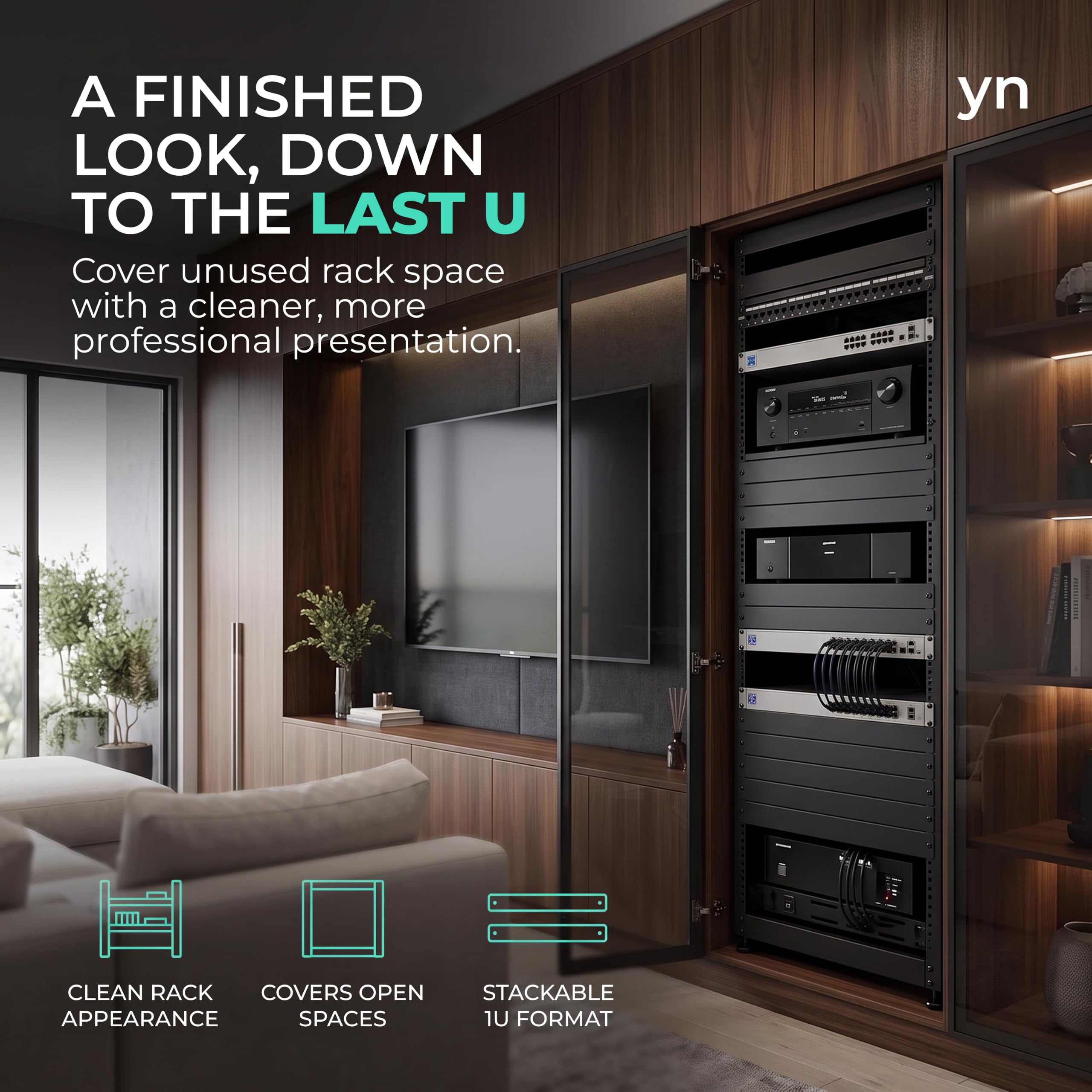 Amazon.co.jp: ynVISION.DESIGN 1Uラック ブランクパネル 19インチ