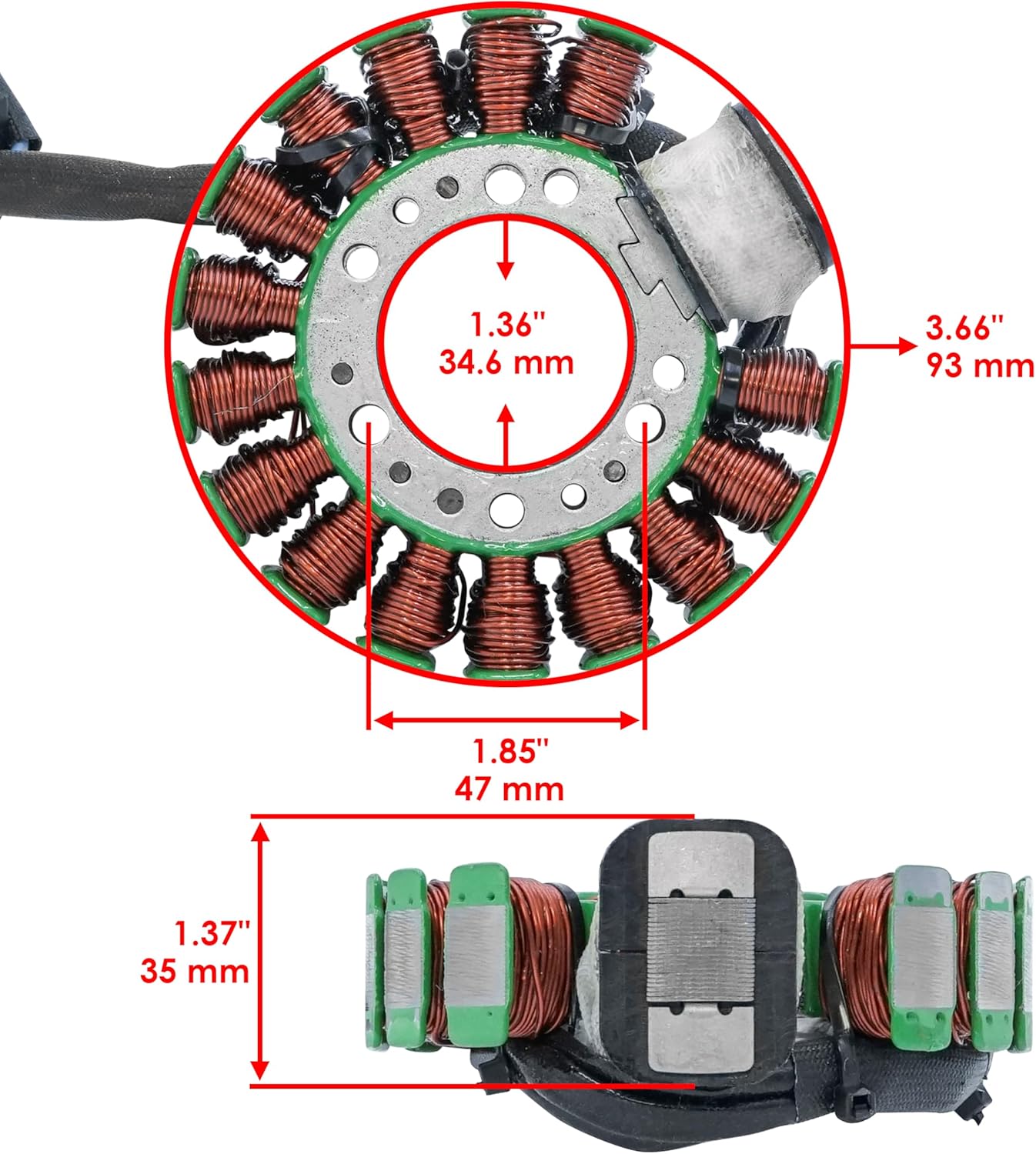 Caltric Stator & Regulator Rectifier Compatible with Yamaha Timberwolf 250 Yfb250F Yfb-250F 4Wd 1994