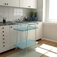 Vista 2 de CoscoProducts COSCO - Carrito de servicio de 2 niveles, azul