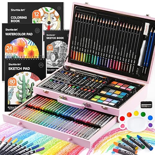 Shuttle Art 149 Piece Deluxe Art Set, Art Supplies in