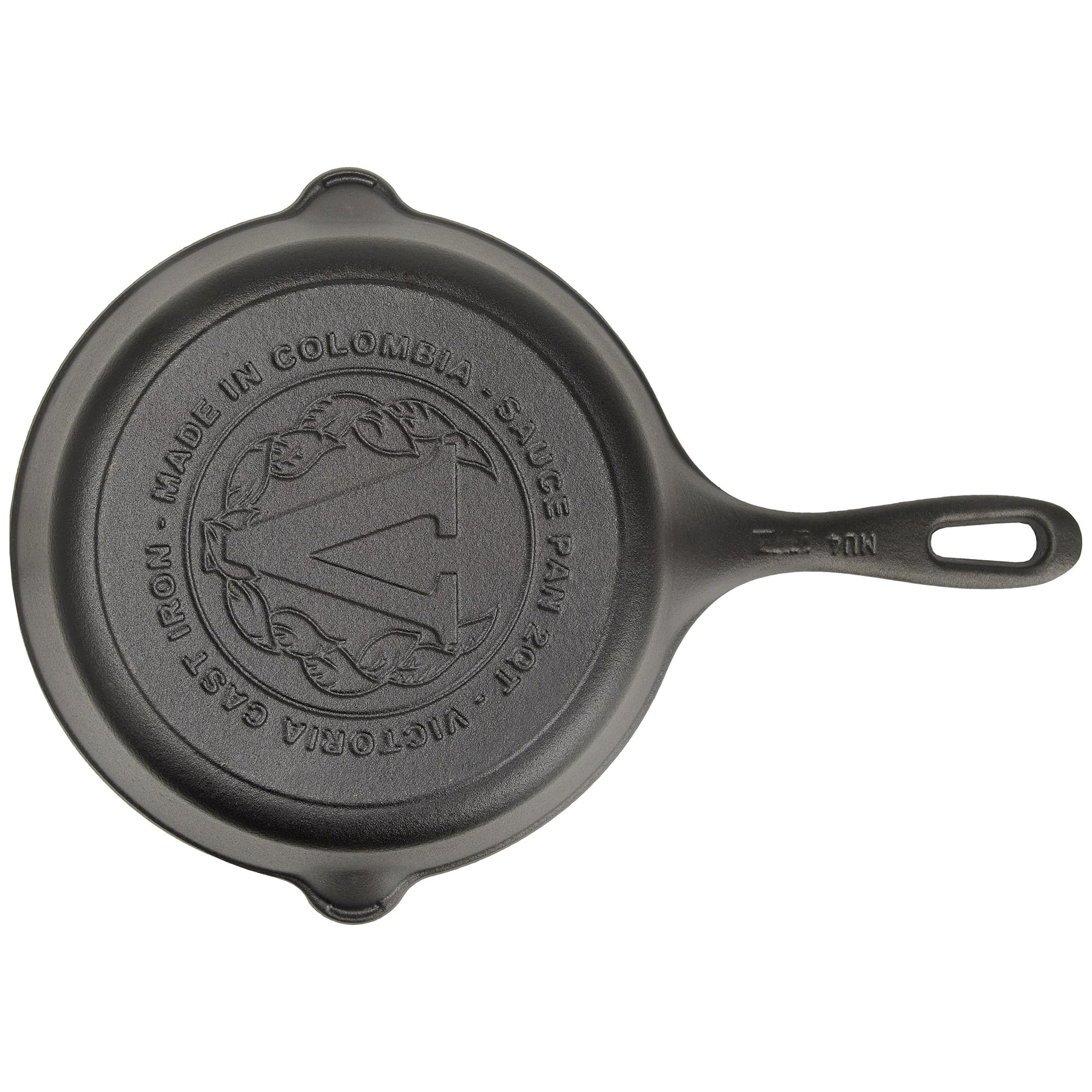 VICTORIA Poêle en Fonte Émaillée Induction 20cm, Convient pour le Feu, le Barbecue, le Four, la Plaque Vitrocéramique, le Gaz, Cast Iron Skillet sans Toxicité, sans PTFE ni PFOA