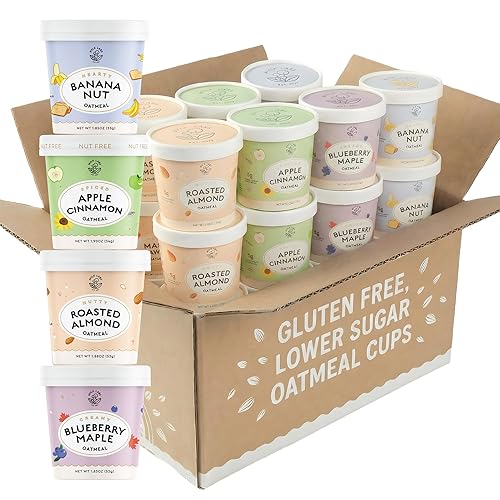 Mylk Labs Paquete variado de tazas de avena con proteína, grano integral, bajo en azúcar, alto en fibra con superalimentos, rápido y fácil, para