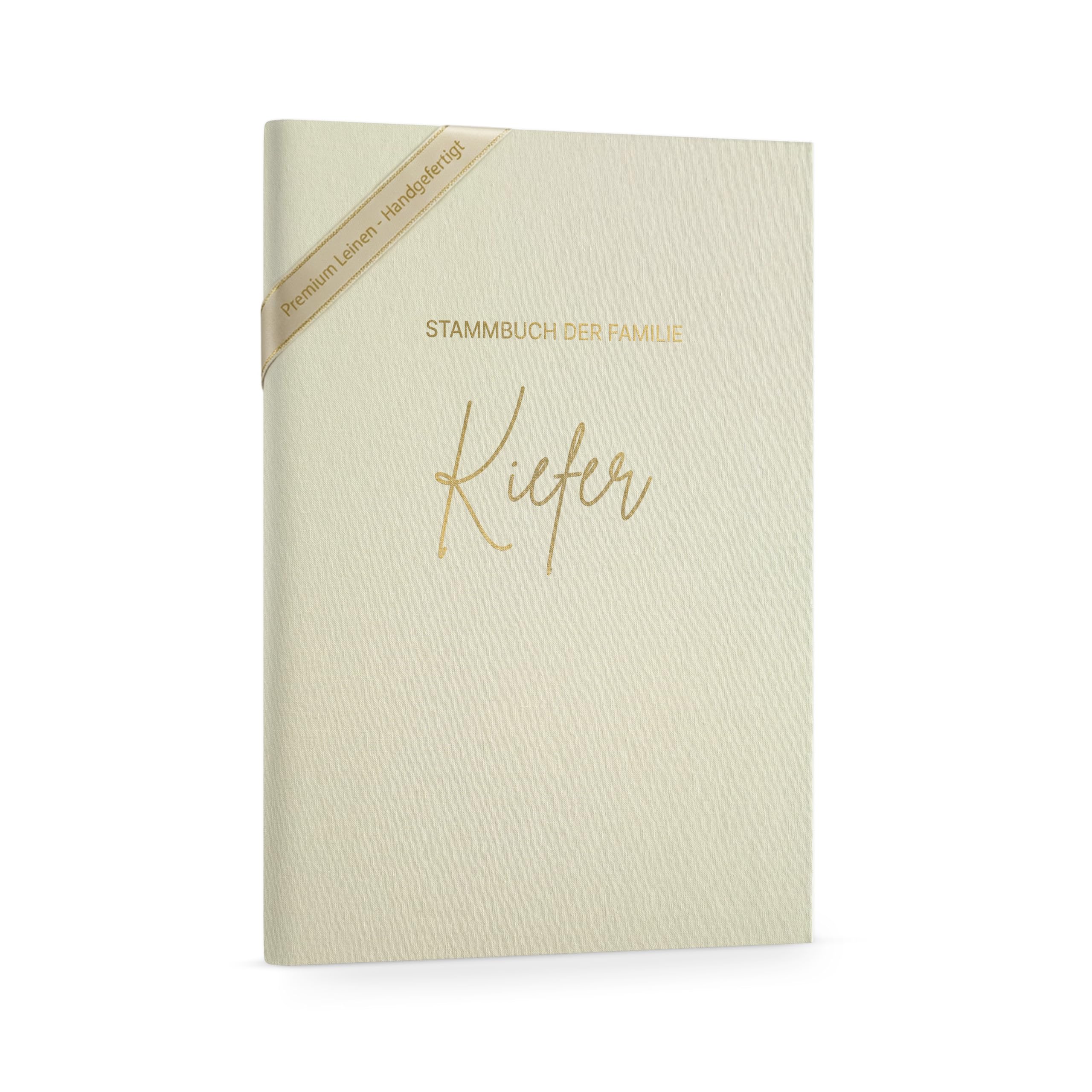 Stammbuch Hochzeit personalisiert aus echtem Leinen handgefertigt inkl. vorgedruckten Innenseiten - A4 oder Klassisches 16x21cm