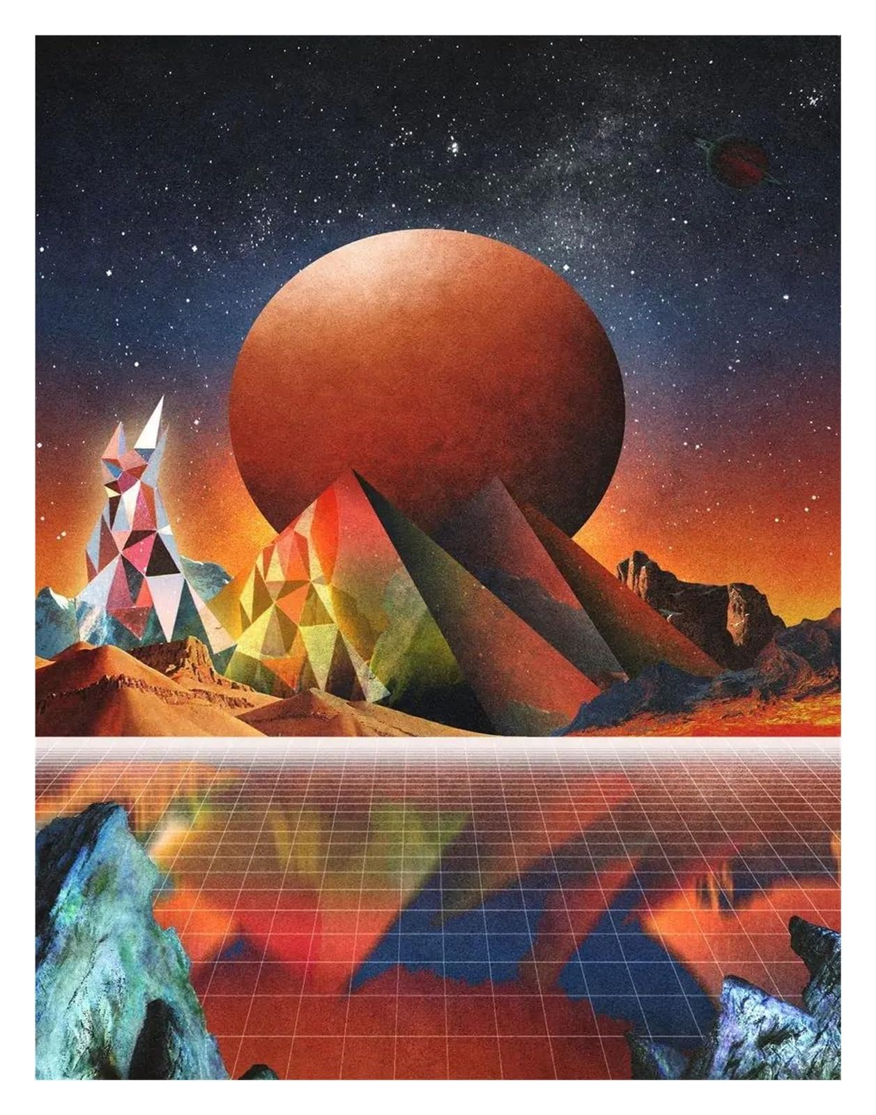 Lienzo de planeta espacial de 50x70cm para dar vida a paredes vacías y aburridas