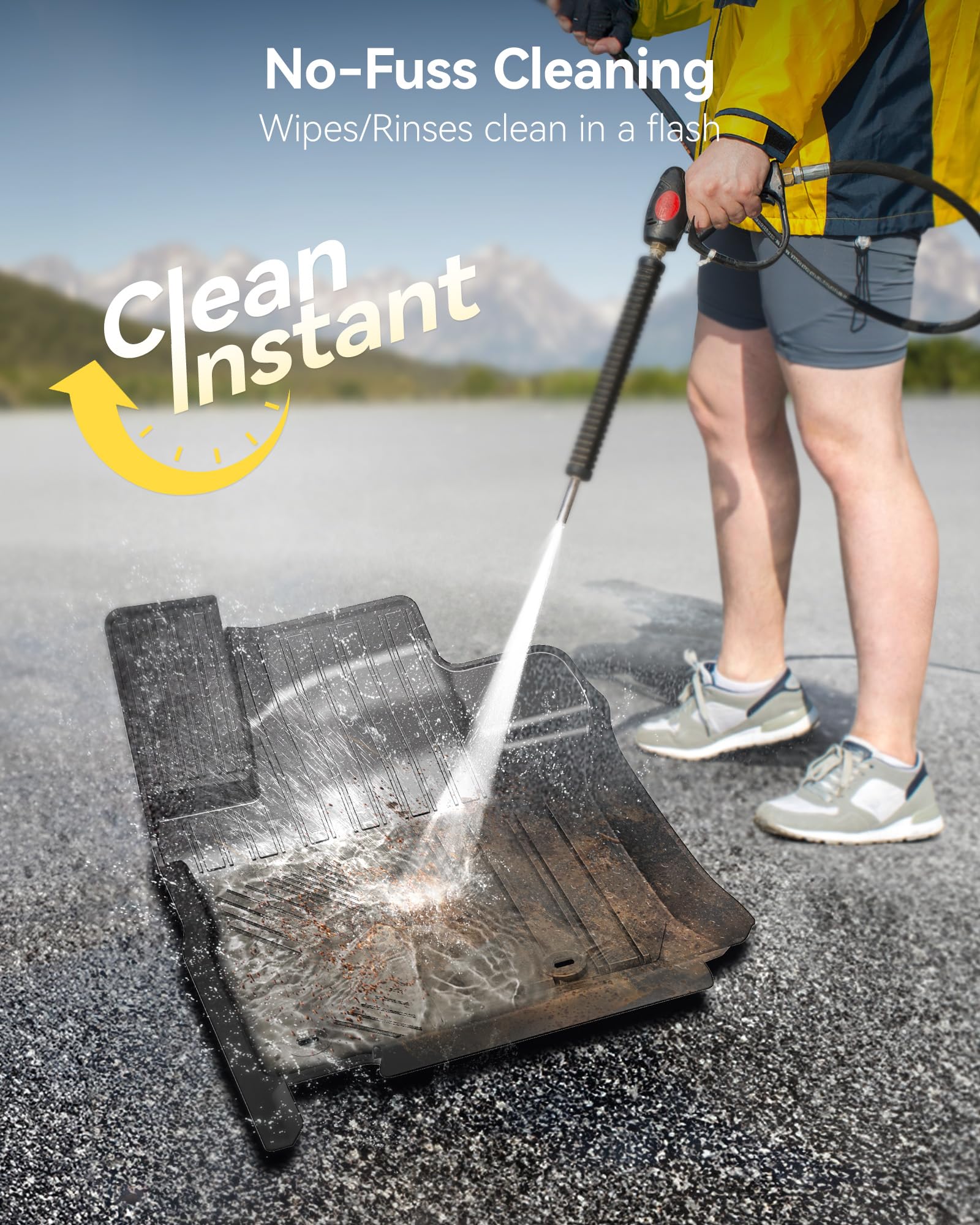 3W Floor Mats for Lexus GX460 2014-2023 only for 7 seat TPE All Weather Custom Fit Floor Liner — view 4