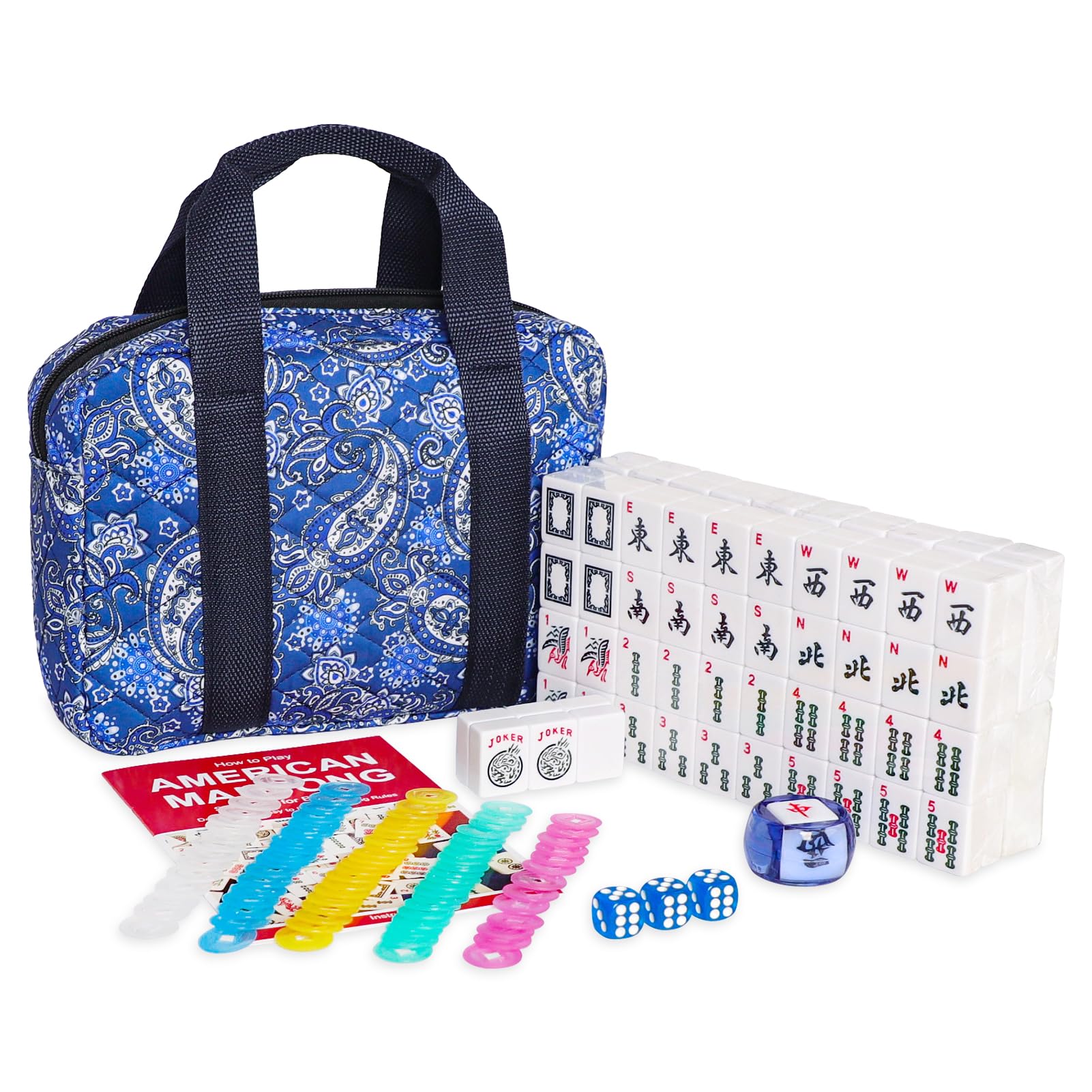 Amazon.com: GUSTARIA American Mahjong Set, 166 White Engraved