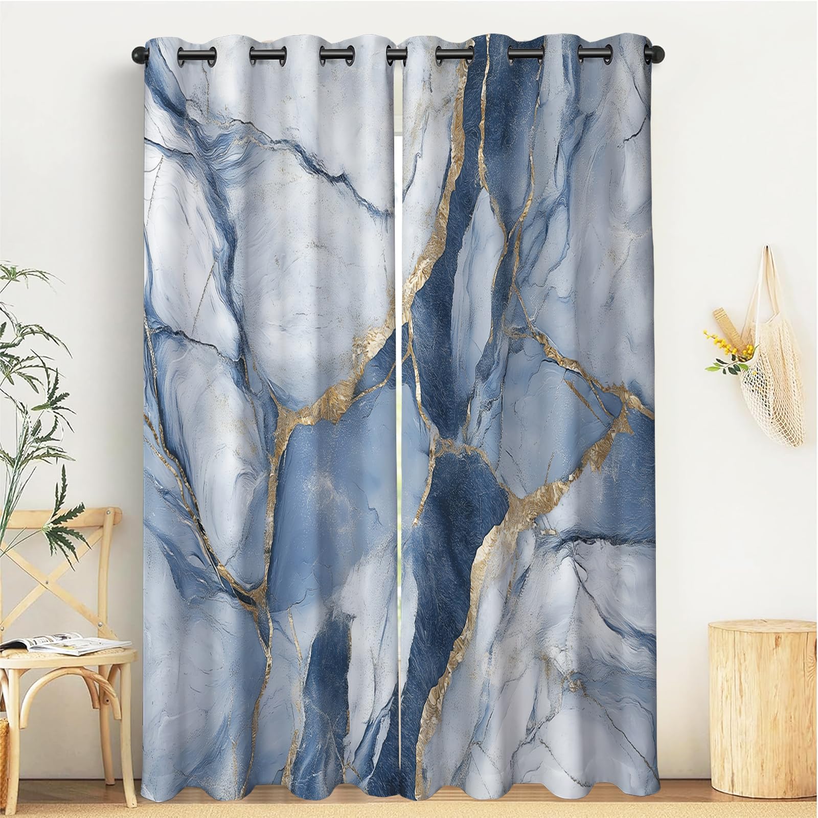 Rideaux occultants 117x137 rideau anti froid grande largeur pour salon et chambre motif 3D