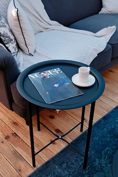 Coffee Table with Folding Tray – Removable Tray, Modern Seat Side and Armrest Coffee Table