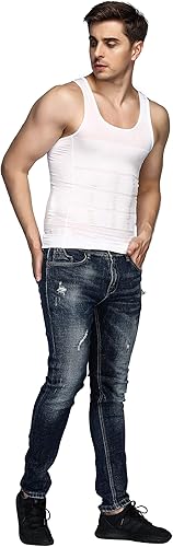 Miniatura 2 de Odoland Camiseta adelgazante para hombre, chaleco de compresión térmica, capa base de compresión delgada, camiseta sin mangas