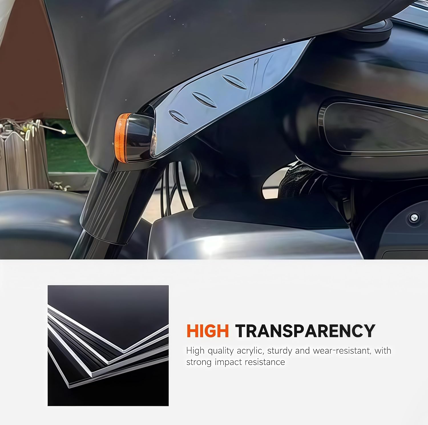 Air Deflector Kit Side Wings Air Deflectors Front Fairing Side Wing Windshield Deflector for Indian Chieftain Dark Horse/for Chieftain Limited Roadmaster Limited Models 2019-2024 2023