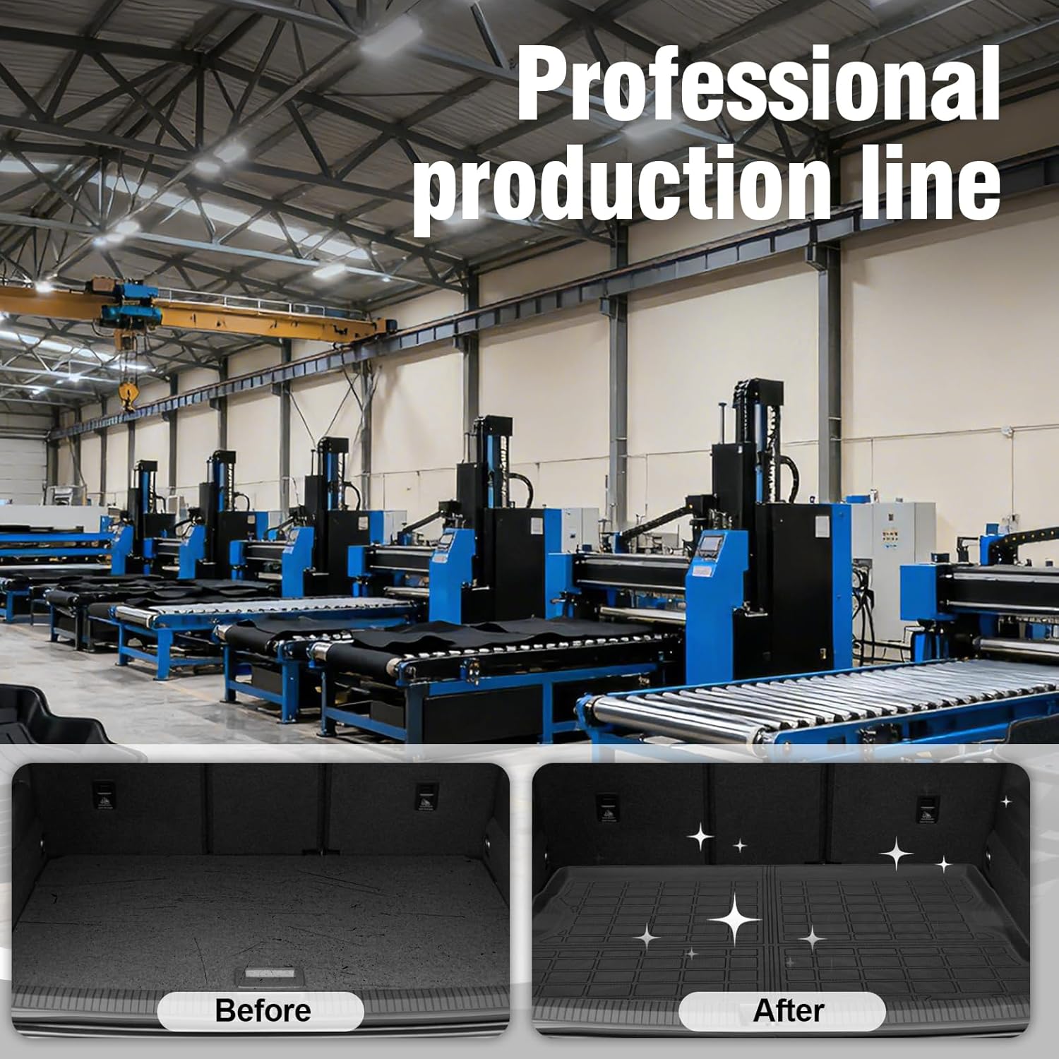 Yakitoko 3D TPE Car Trunk Cargo Liner Mat for Volkswagen Tiguan 2025-2026 Custom Fit All-Weather Waterproof Floor Protection, Heavy Duty & Odorless