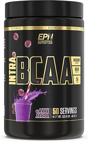 EPN Supplements Intra BCAA Polvo de BCAA clasificado #1 con aminoácidos de 0.18oz, 0 azúcar, construye músculo, recupera más rápido (vegano, apto