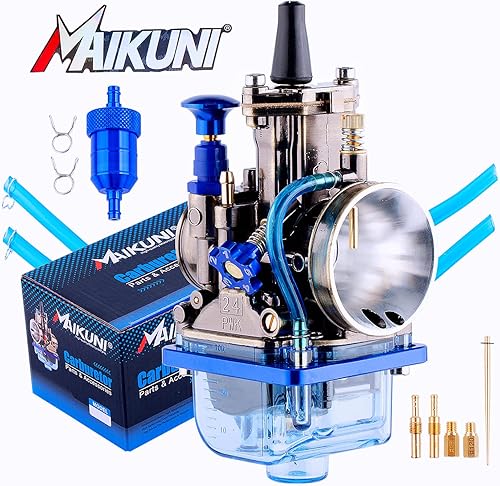 PWK - Carburador universal de 0.945 in para motocicleta de 50 cc a 125 cc de carreras de motos, cuatrimotos, motocross, Go Kart, scooters todoterreno