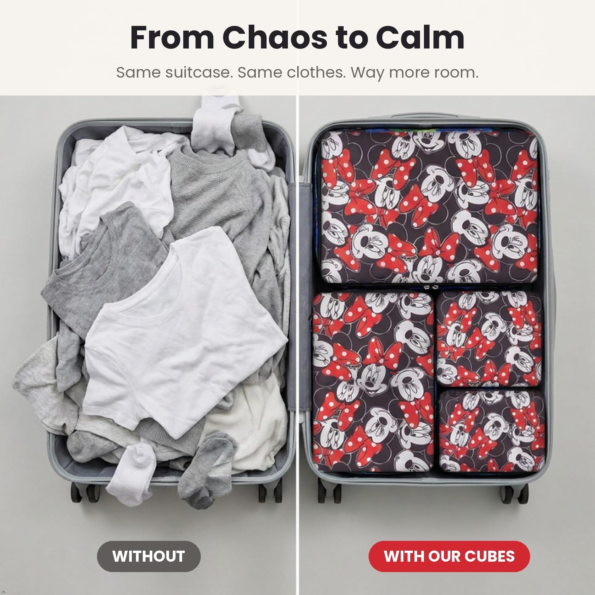 【正規品】BAGGU × Disney パッキングキューブ 2点セット ミキミニ Amazon.co.jp: ディズニー 旅行用パッキングキューブ – 圧縮5点セット