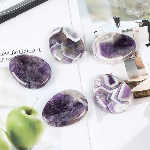 Miniatura 5 de Artistone Piedra de cristal citrino tallada a mano para meditación reiki, piedra de bolsillo para meditación reiki, en forma de gota de agua